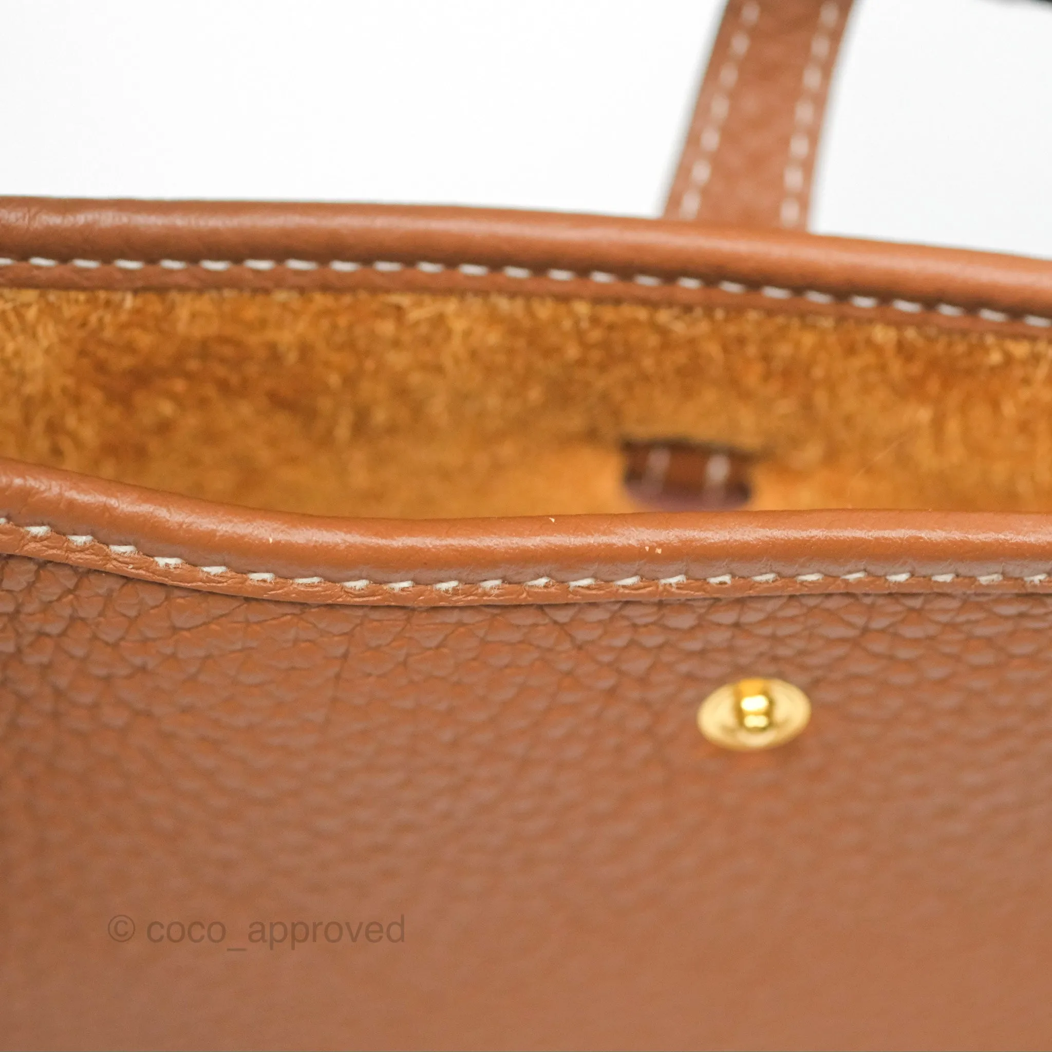 Herms Mini Evelyne 16 Gold Clemence Gold Hardware