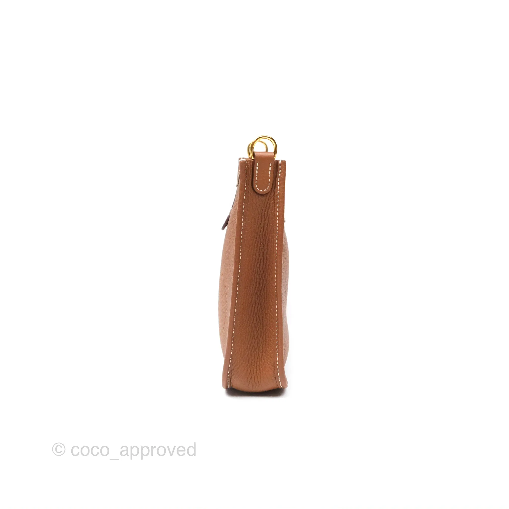 Herms Mini Evelyne 16 Gold Clemence Gold Hardware