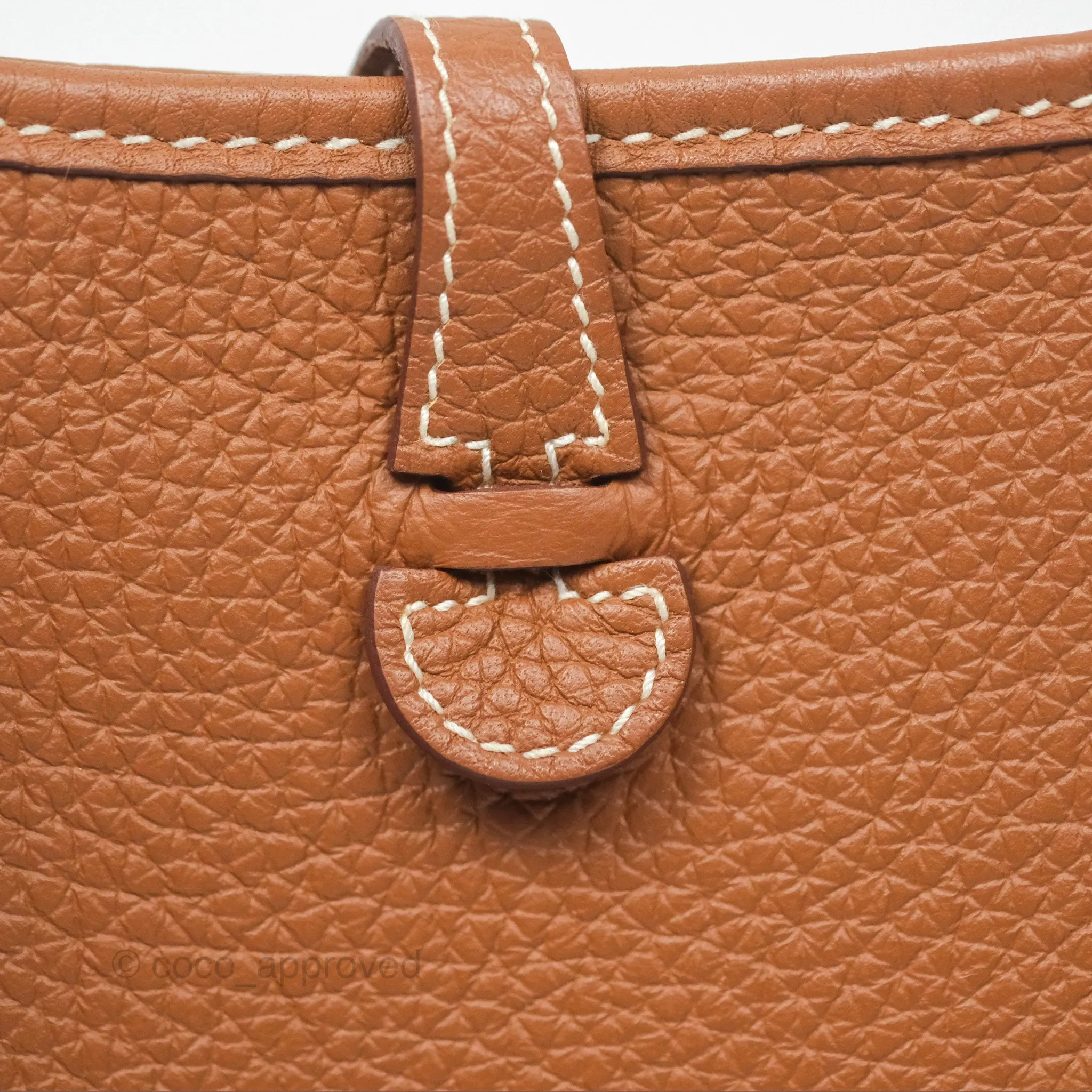 Herms Mini Evelyne 16 Gold Clemence Gold Hardware