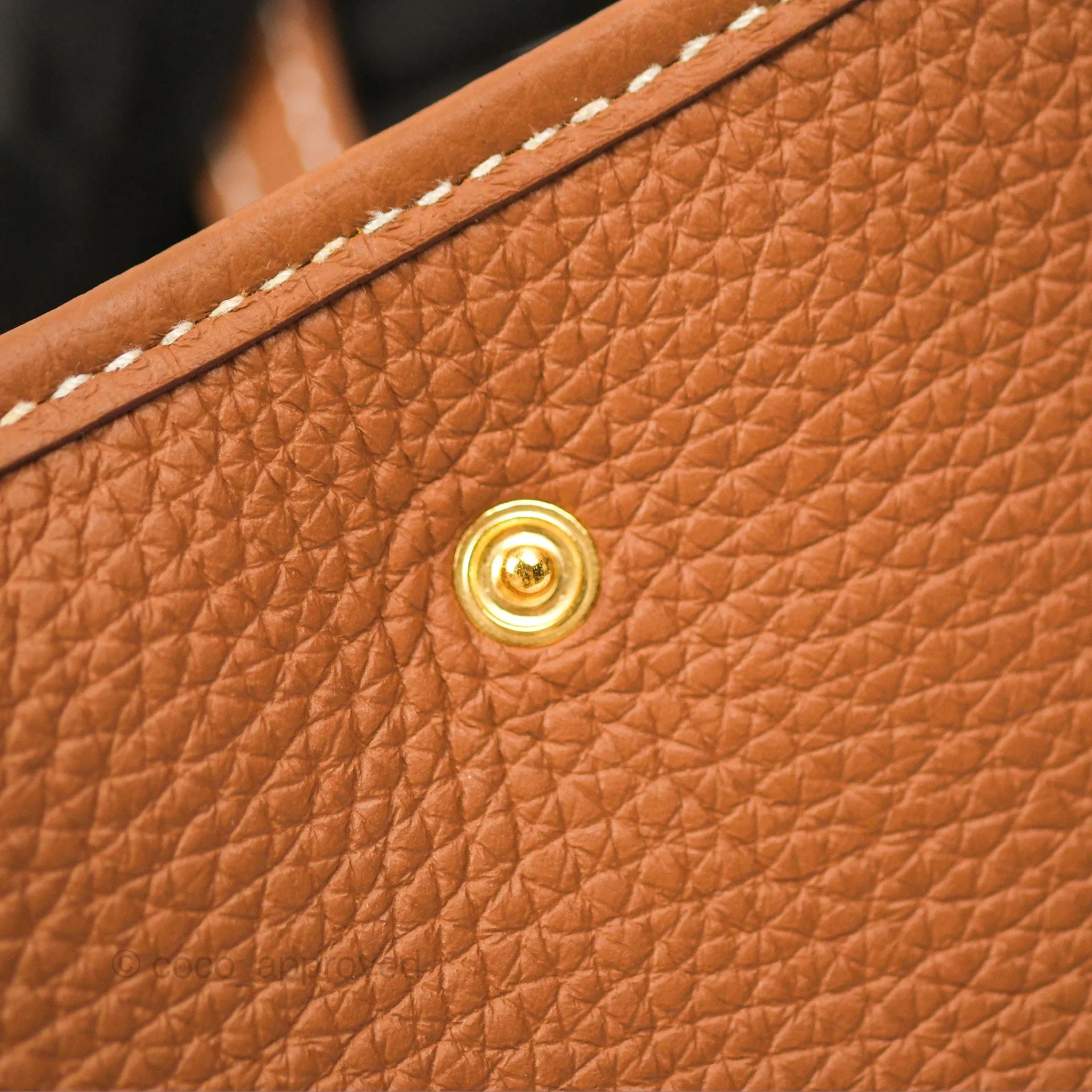 Herms Mini Evelyne 16 Gold Clemence Gold Hardware