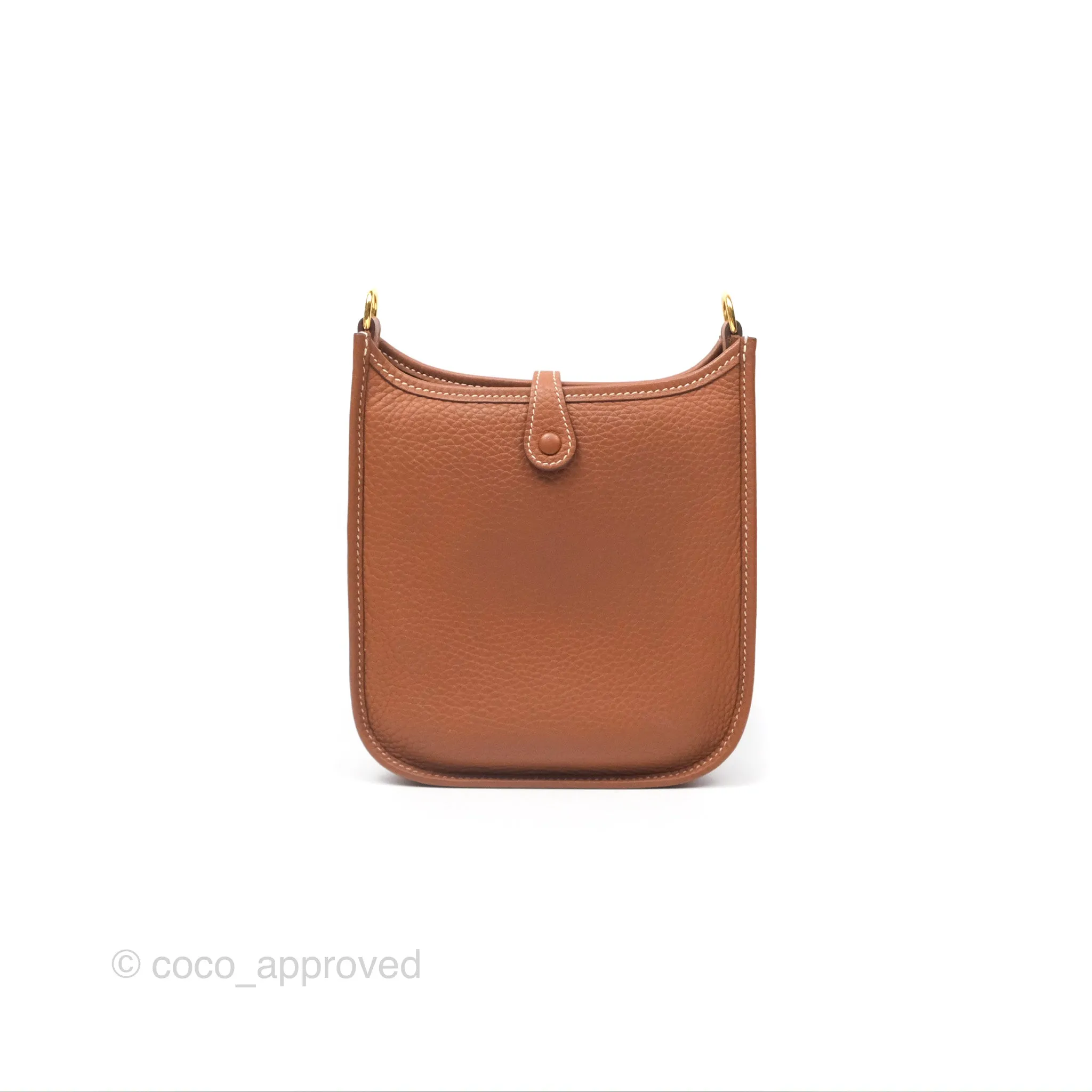 Herms Mini Evelyne 16 Gold Clemence Gold Hardware