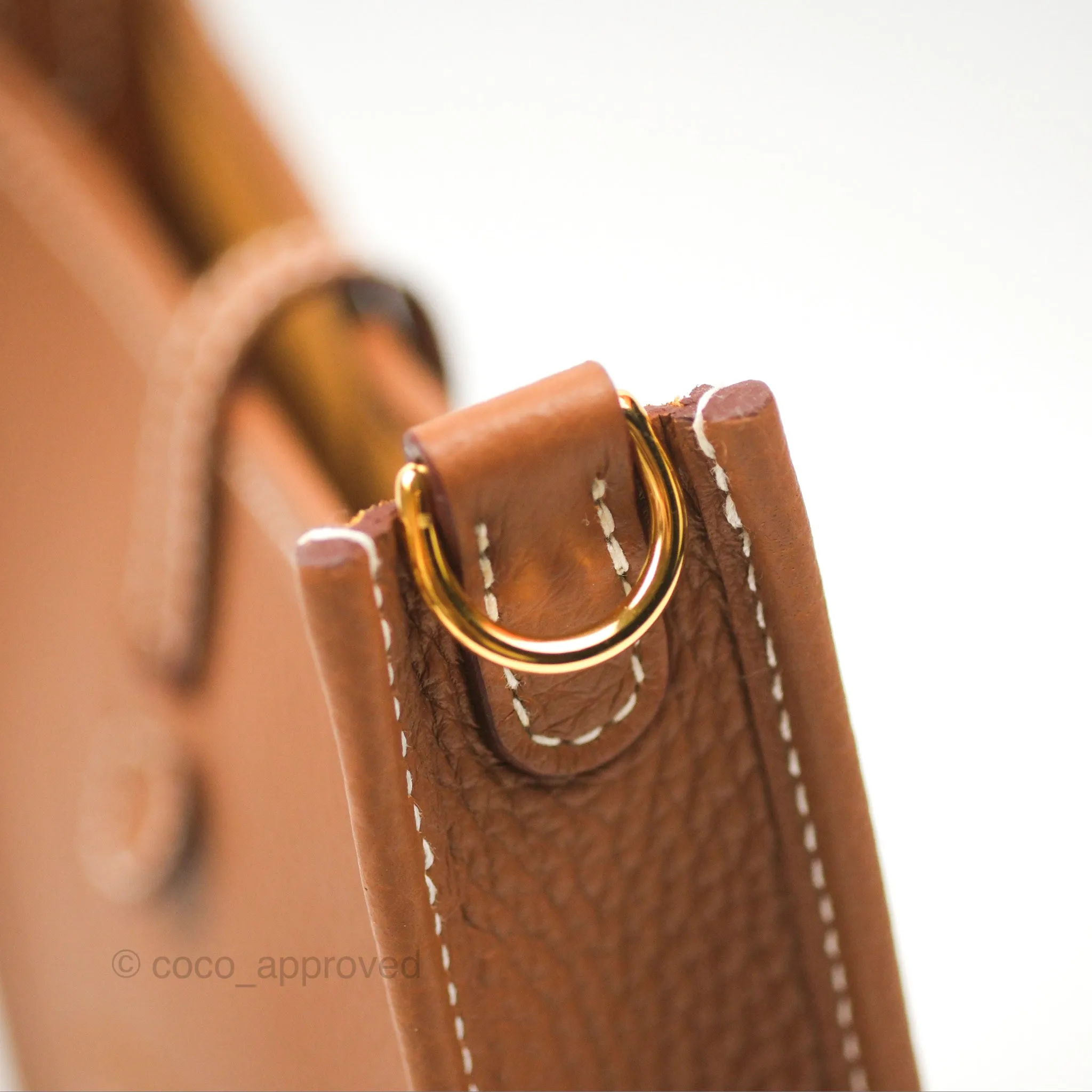 Herms Mini Evelyne 16 Gold Clemence Gold Hardware