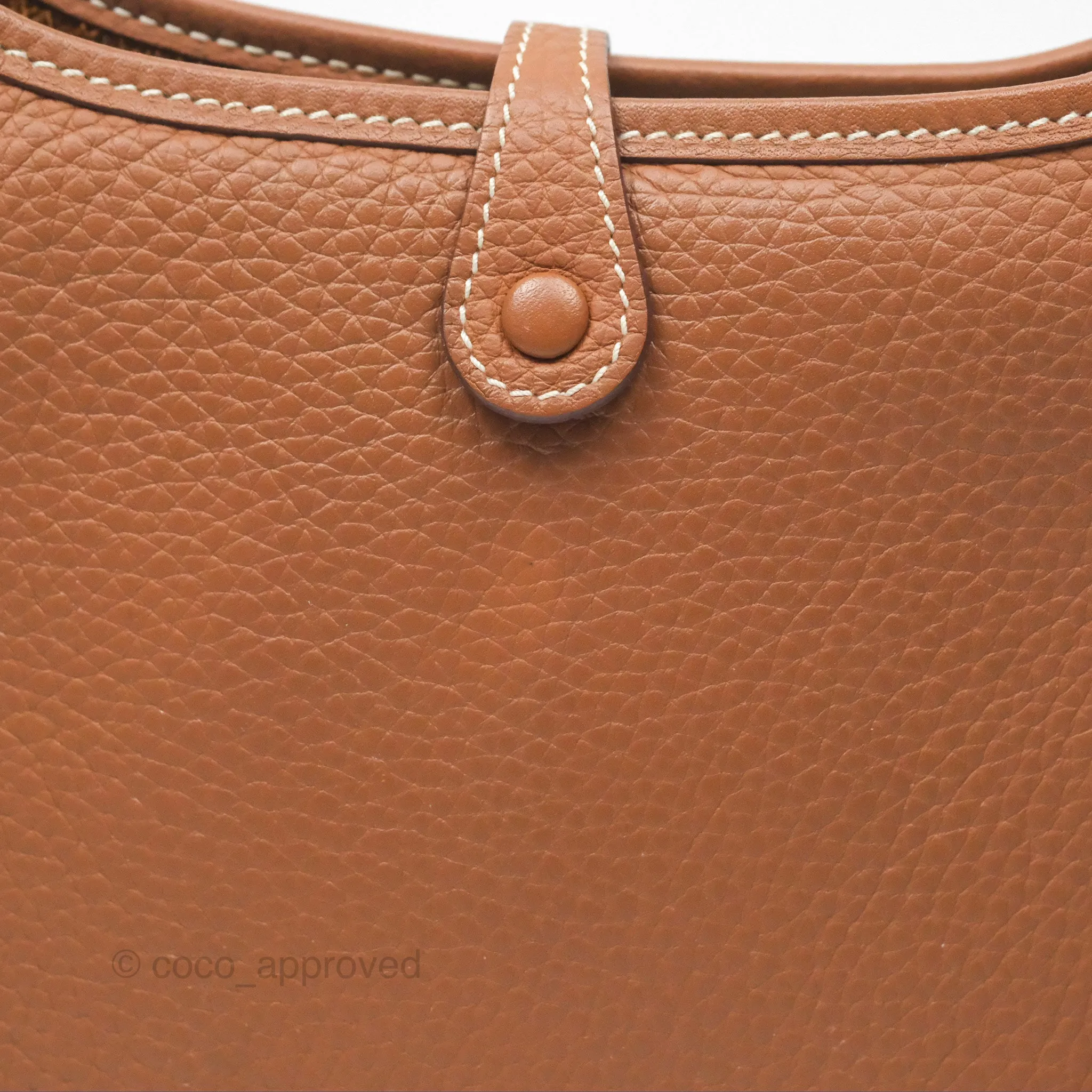 Herms Mini Evelyne 16 Gold Clemence Gold Hardware