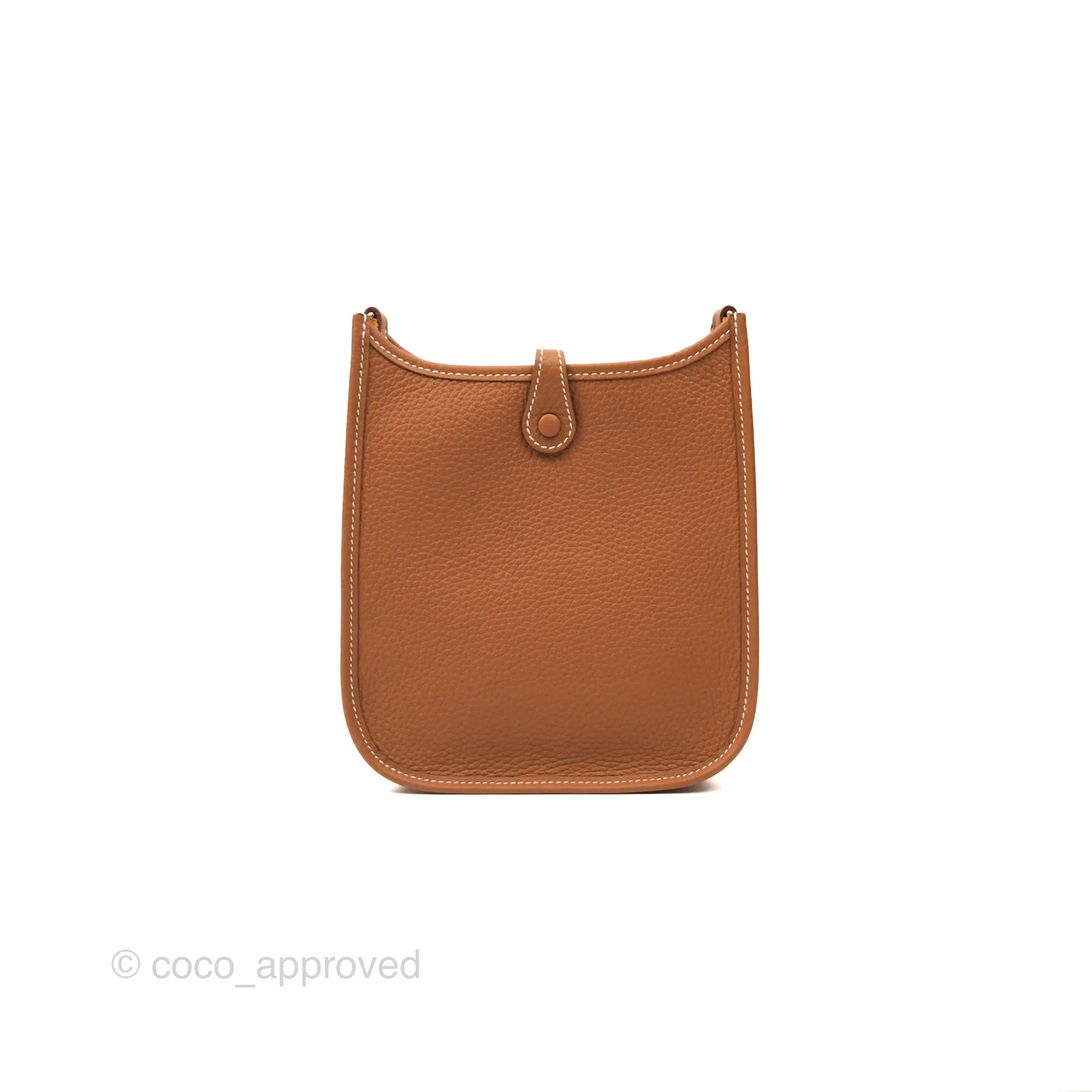 Herms Mini Evelyne 16 Gold Clemence Gold Hardware