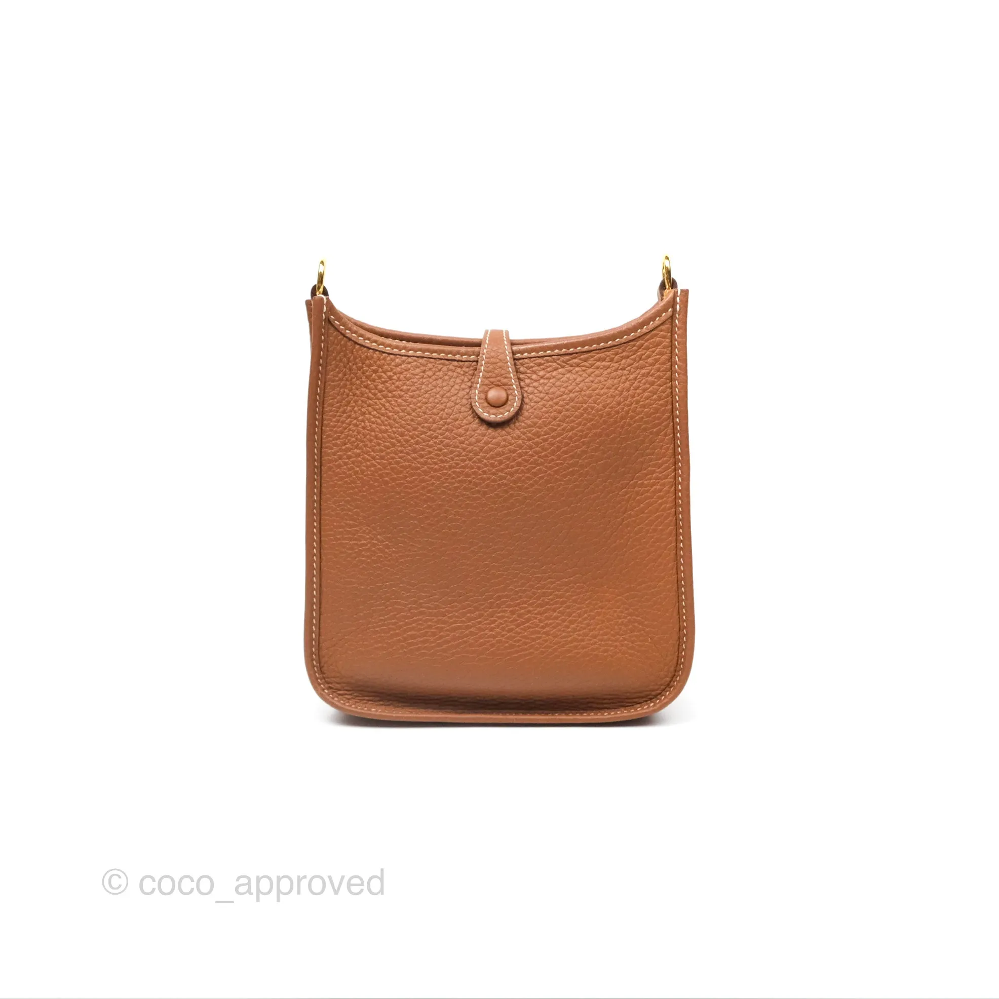 Herms Mini Evelyne 16 Gold Clemence Gold Hardware
