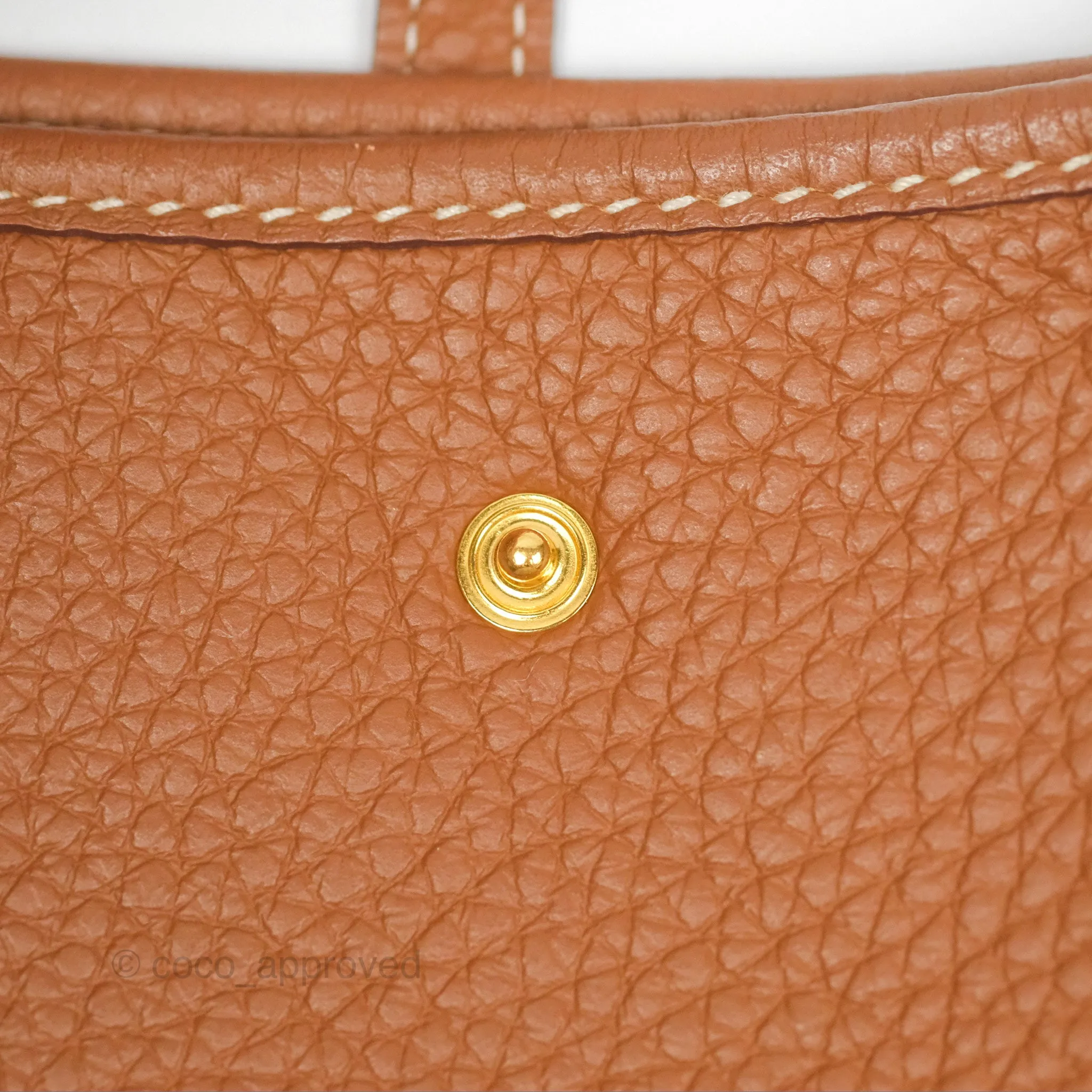 Herms Mini Evelyne 16 Gold Clemence Gold Hardware