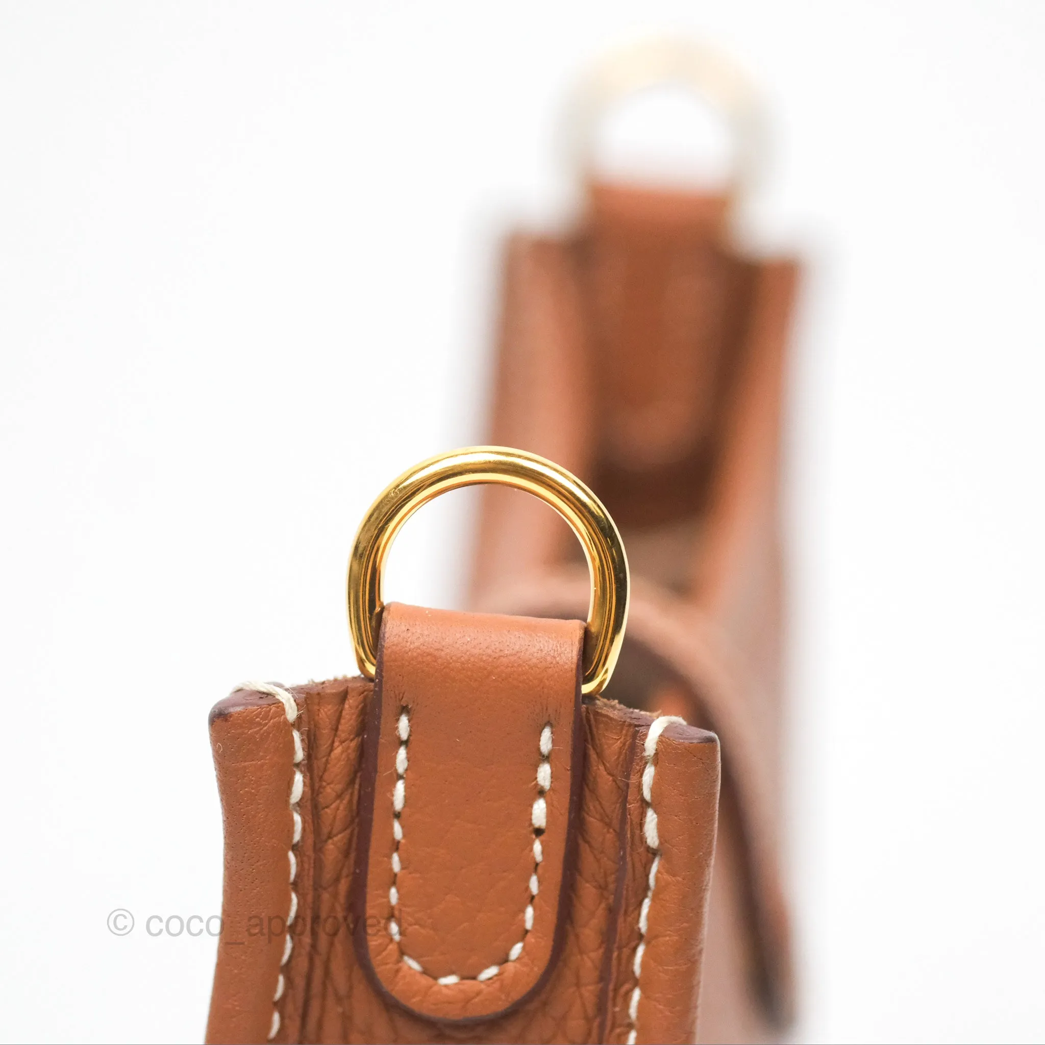 Herms Mini Evelyne 16 Gold Clemence Gold Hardware