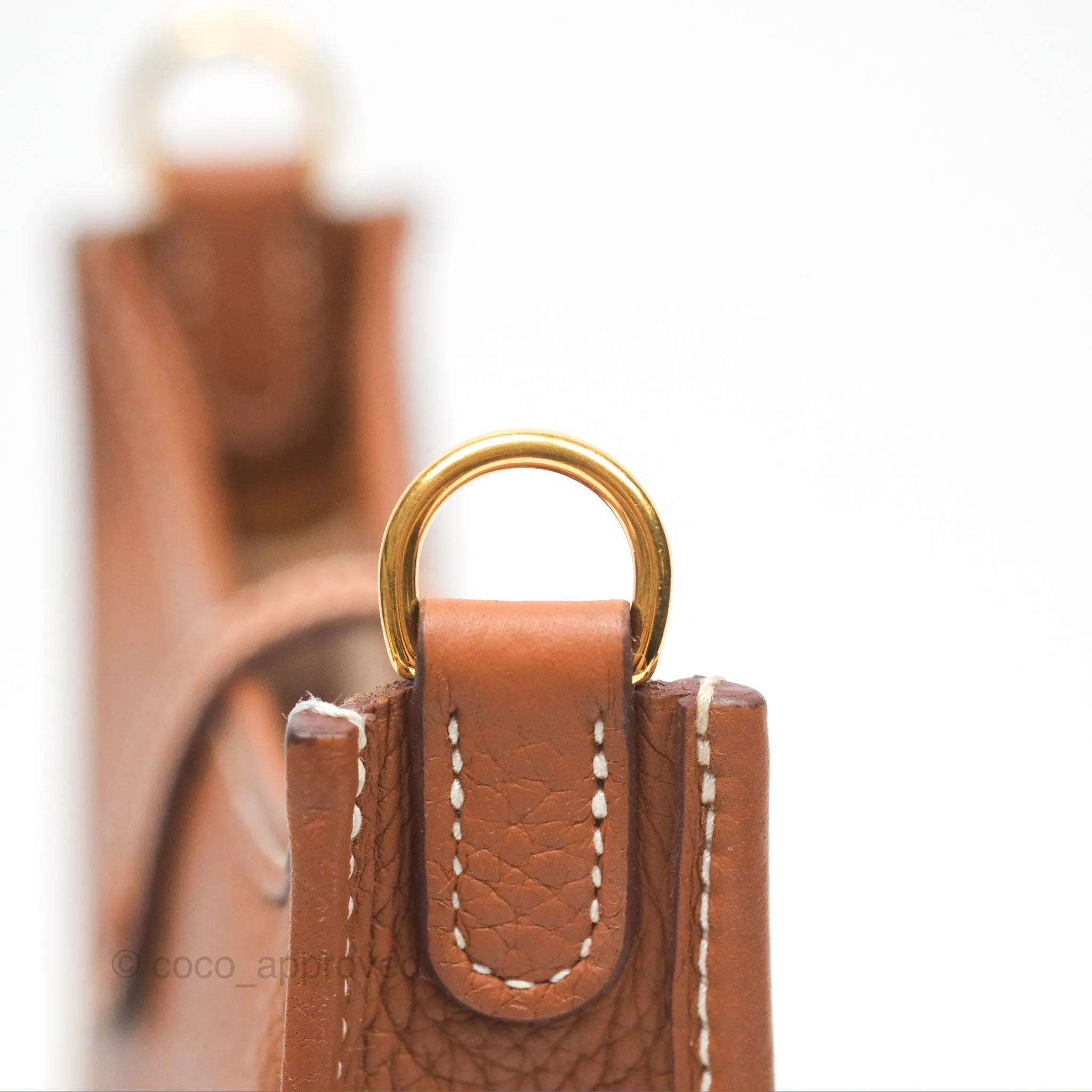 Herms Mini Evelyne 16 Gold Clemence Gold Hardware