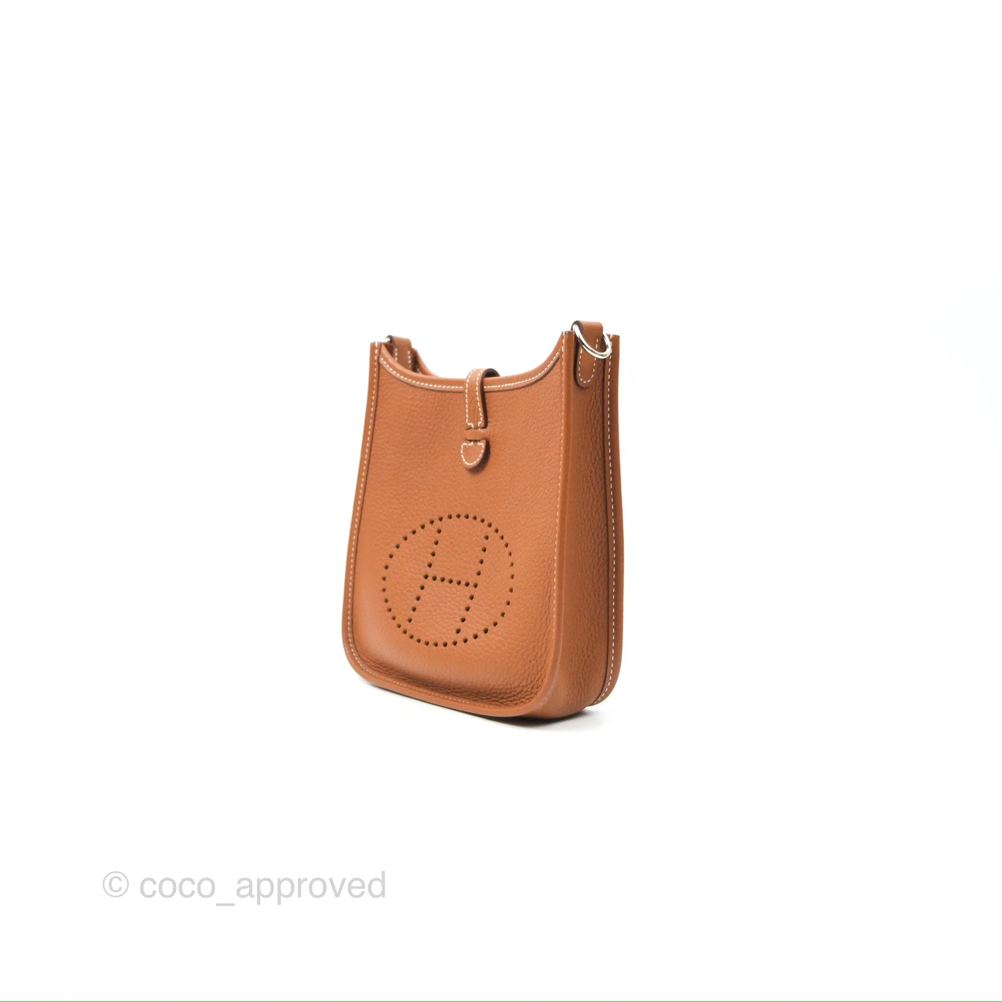 Herms Mini Evelyne 16 Gold Clemence Sangle Flipperball Pladium Hardware