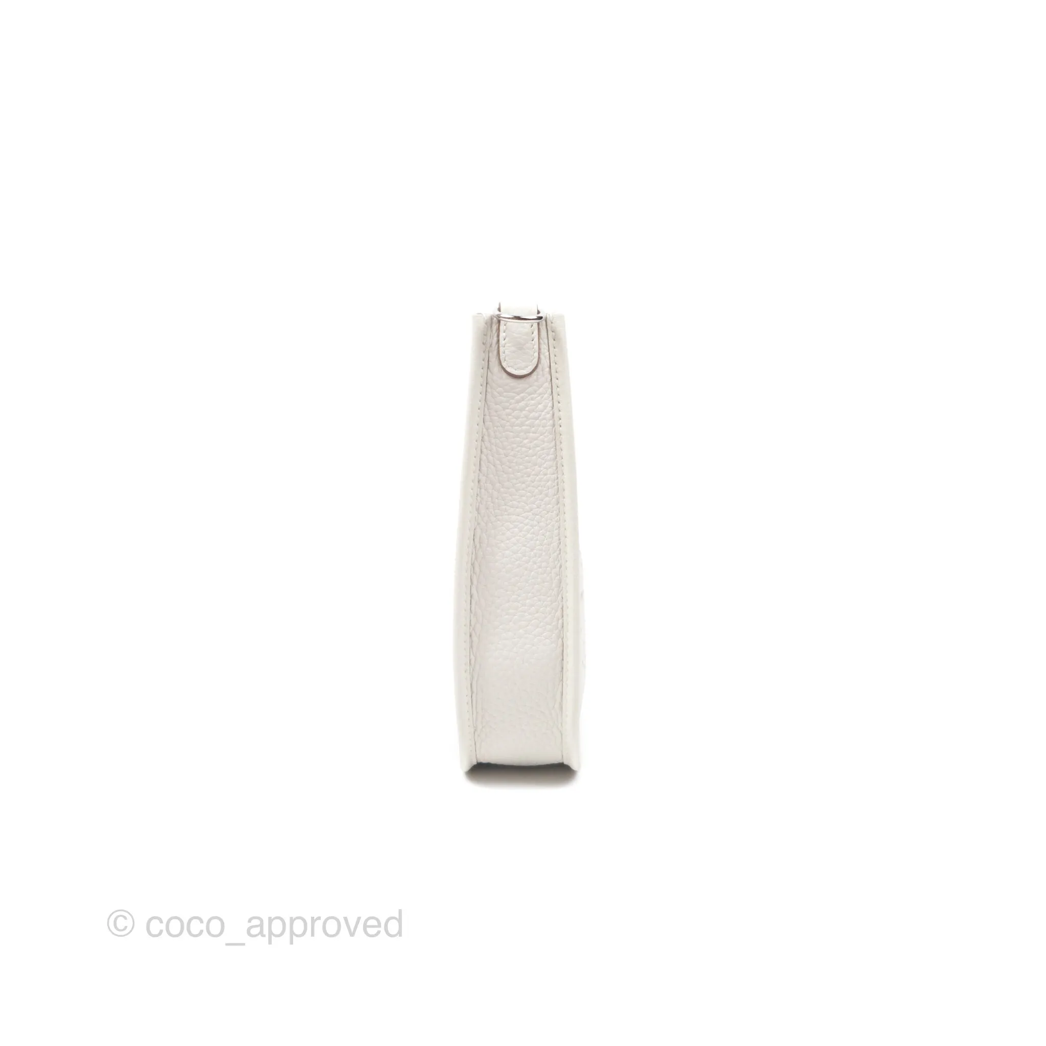 Herms Mini Evelyne 16 Gris Pale M4 Clemence Palladium Hardware