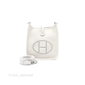 Herms Mini Evelyne 16 Gris Pale M4 Clemence Palladium Hardware