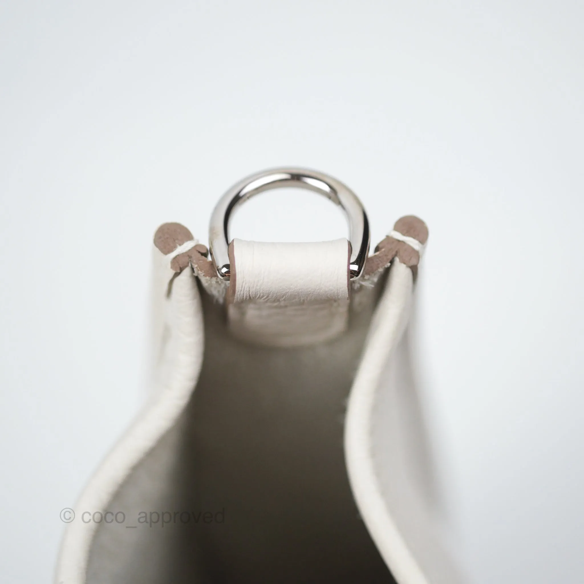 Herms Mini Evelyne 16 Gris Pale M4 Clemence Palladium Hardware