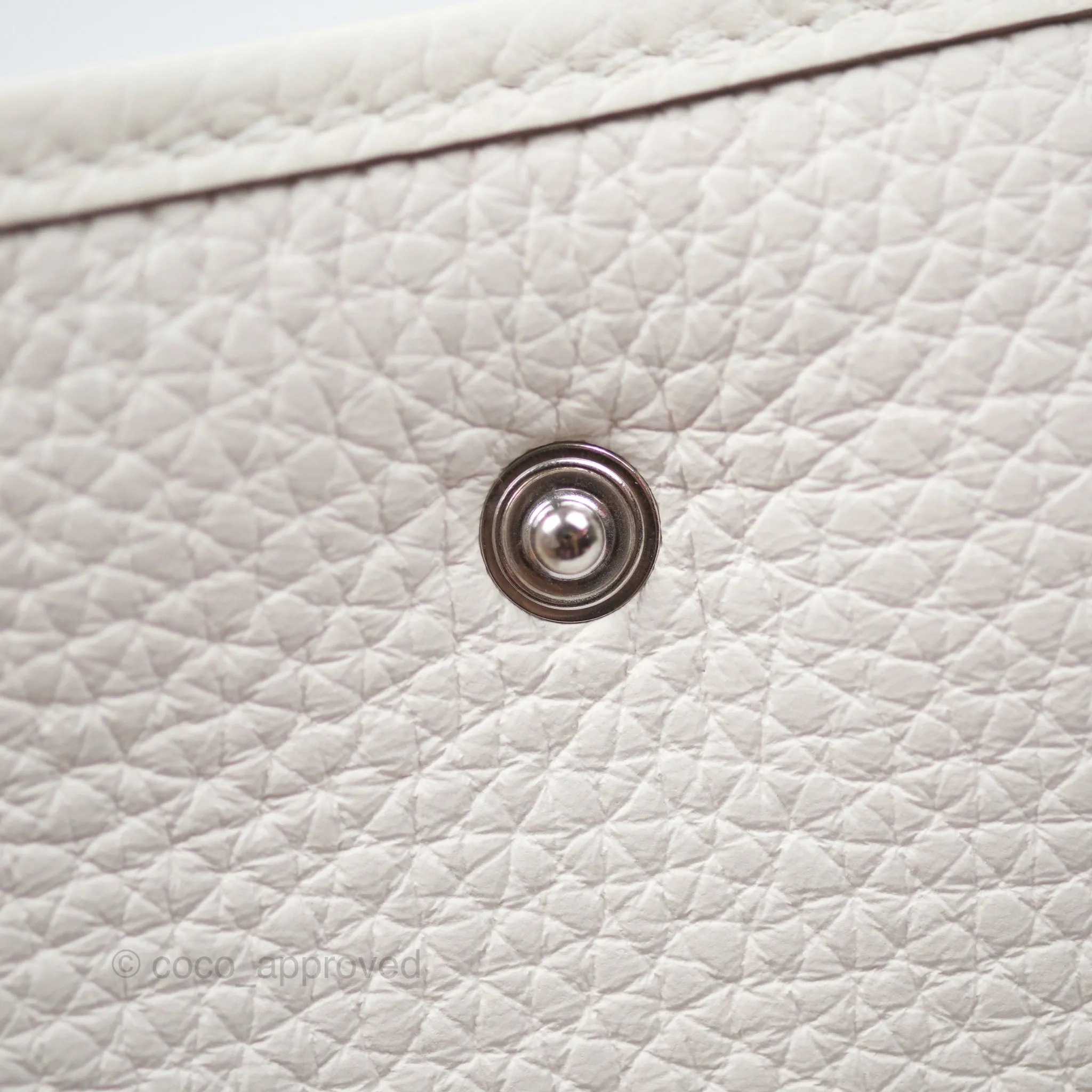 Herms Mini Evelyne 16 Gris Pale M4 Clemence Palladium Hardware