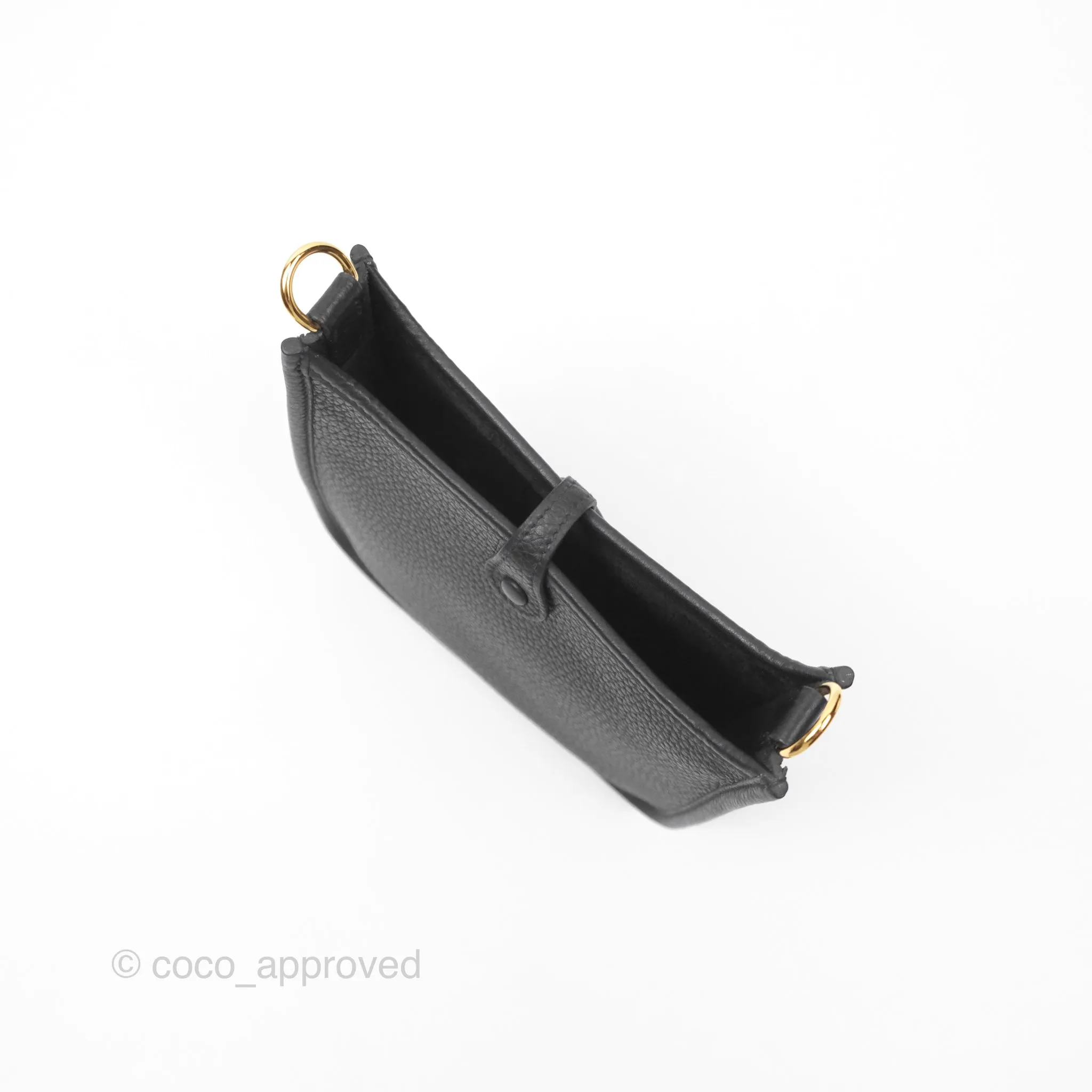 Herms Mini Evelyne 16 Noir 89 Clemence Gold Hardware