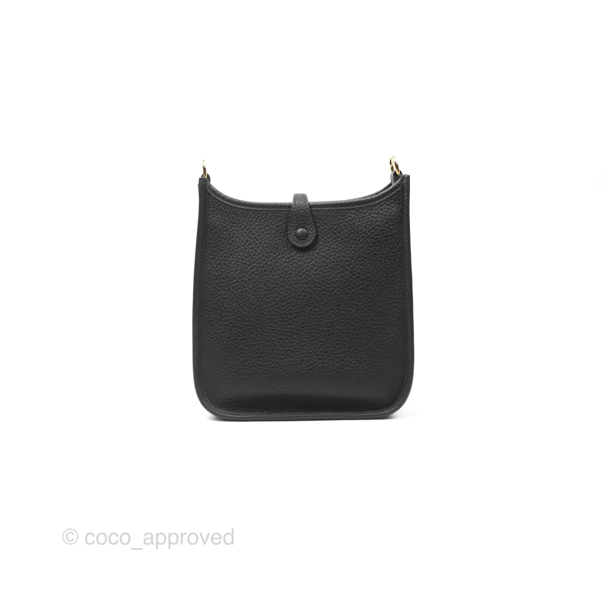 Herms Mini Evelyne 16 Noir 89 Clemence Gold Hardware
