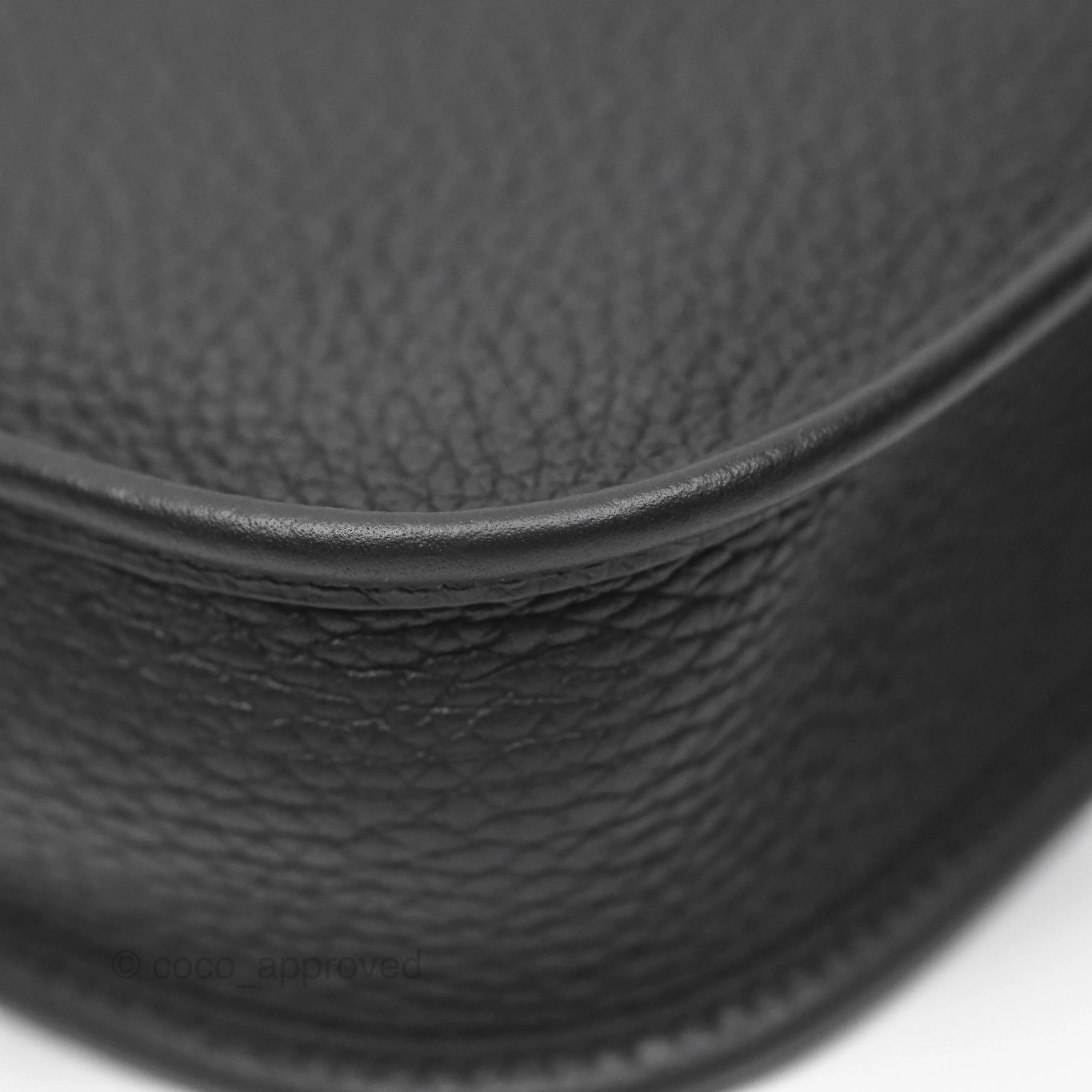 Herms Mini Evelyne 16 Noir 89 Clemence Palladium Hardware