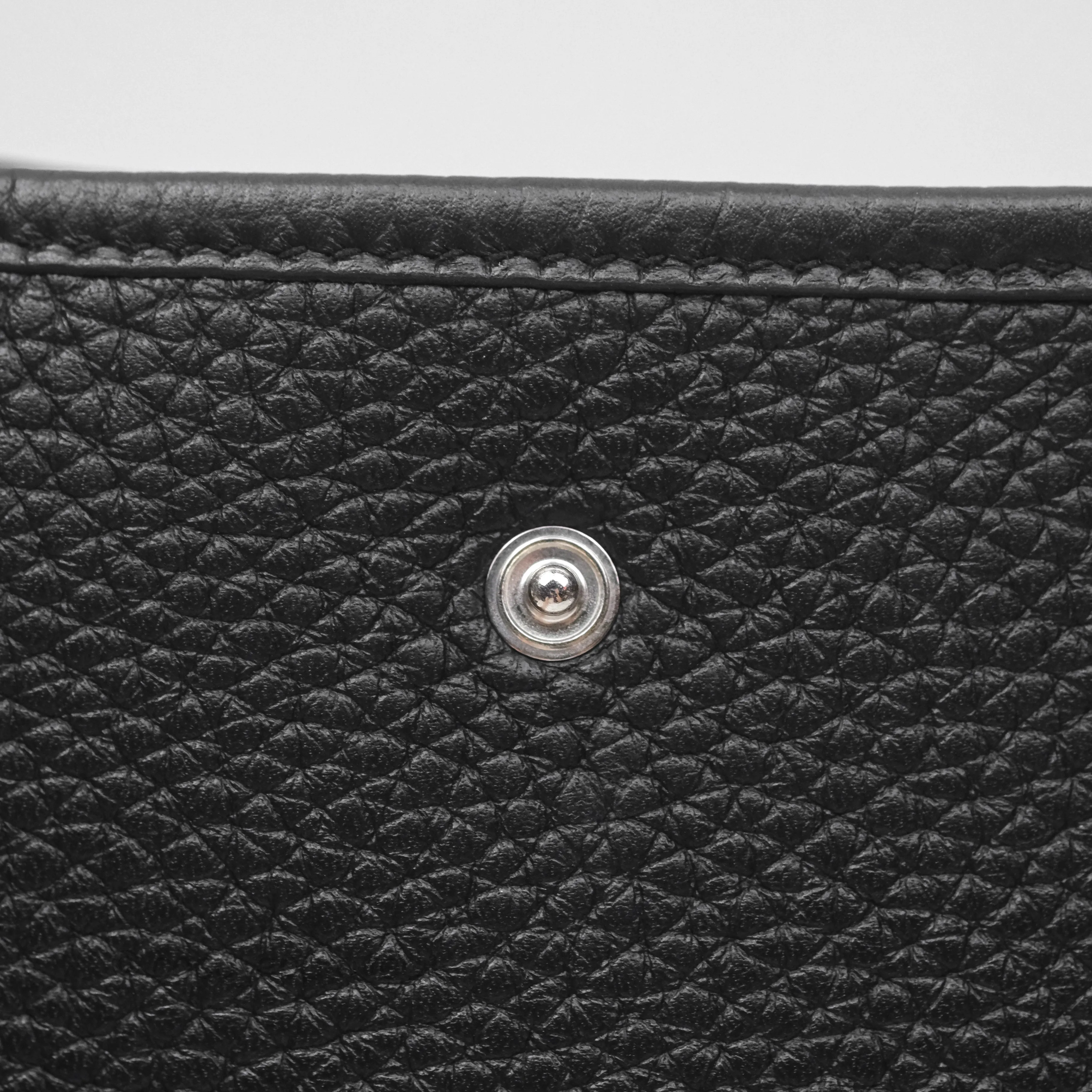 Herms Mini Evelyne 16 Noir 89 Clemence Palladium Hardware