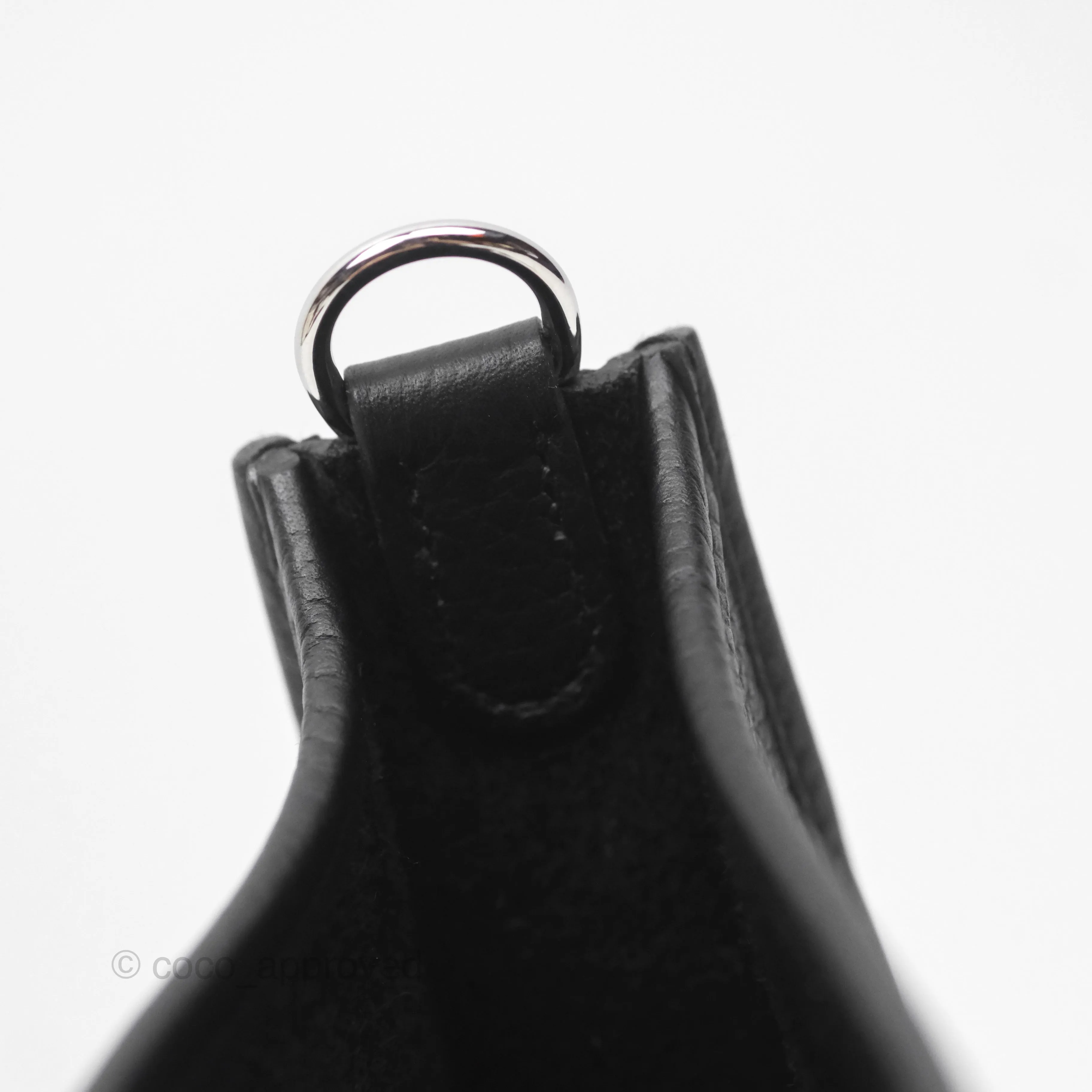 Herms Mini Evelyne 16 Noir 89 Clemence Palladium Hardware