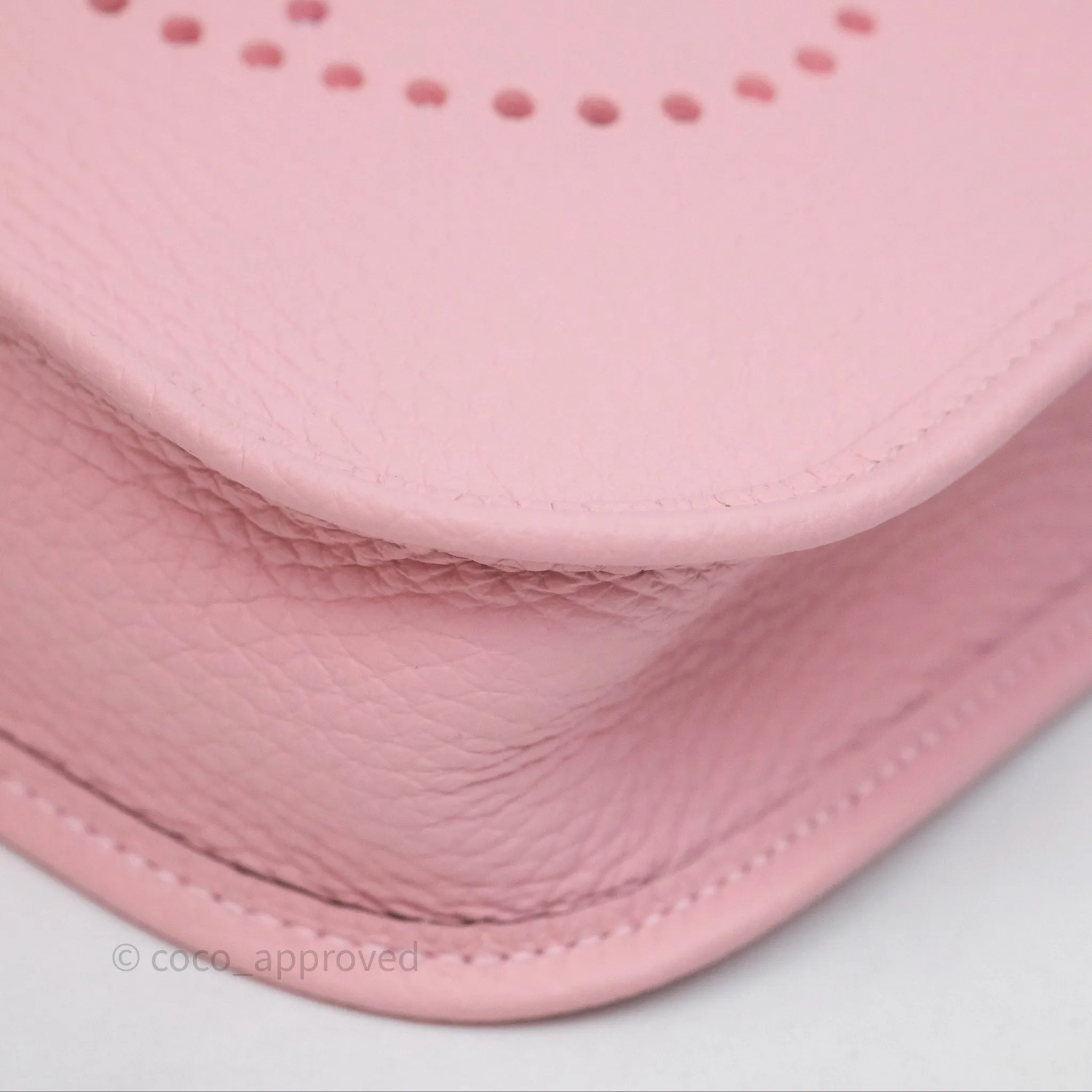 Herms Mini Evelyne 16 Sakura/Rose Clemence Palladium Hardware