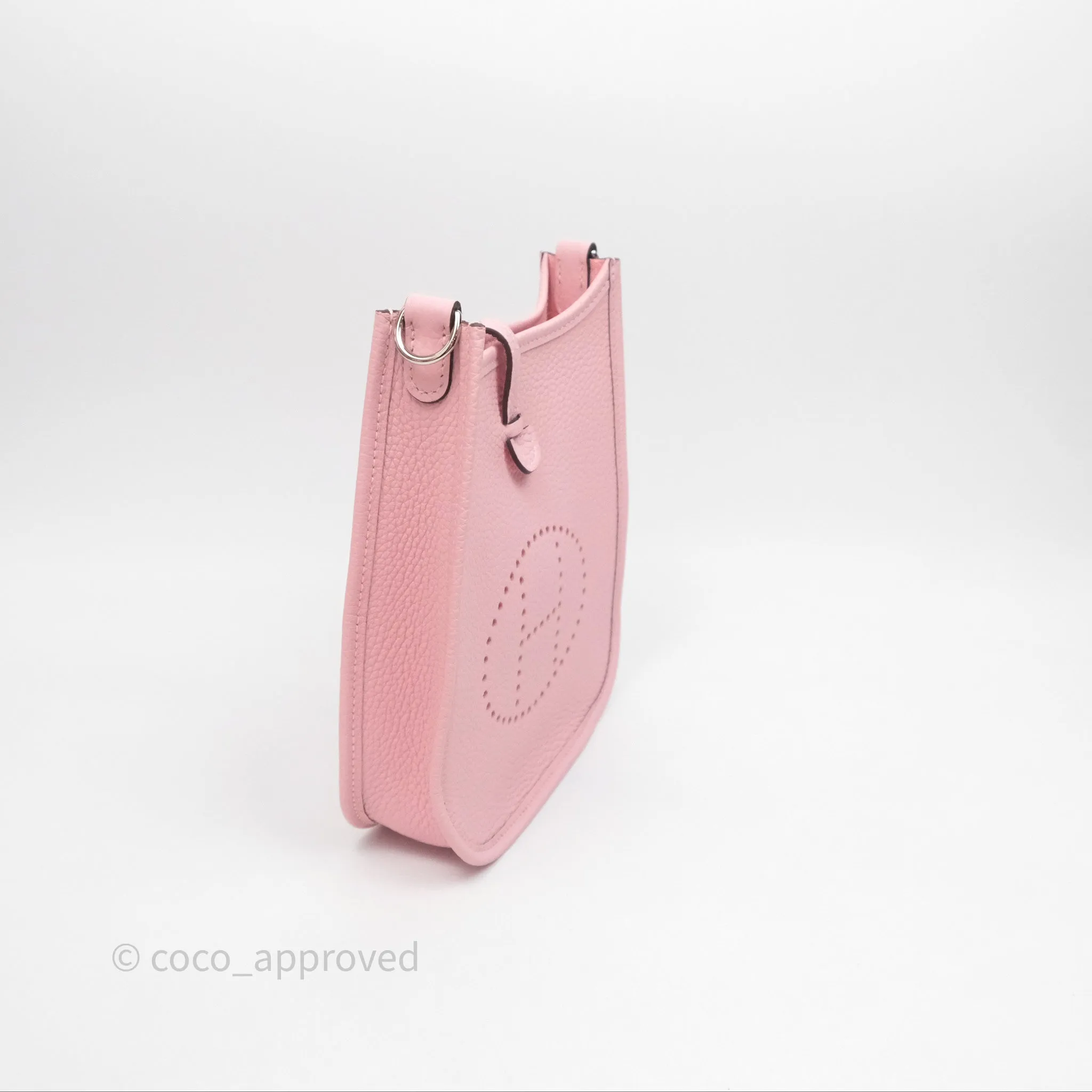 Herms Mini Evelyne 16 Sakura/Rose Clemence Palladium Hardware