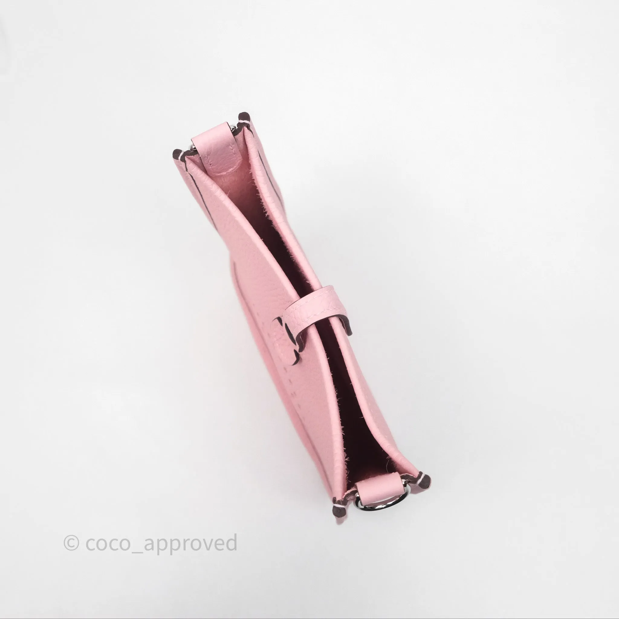 Herms Mini Evelyne 16 Sakura/Rose Clemence Palladium Hardware