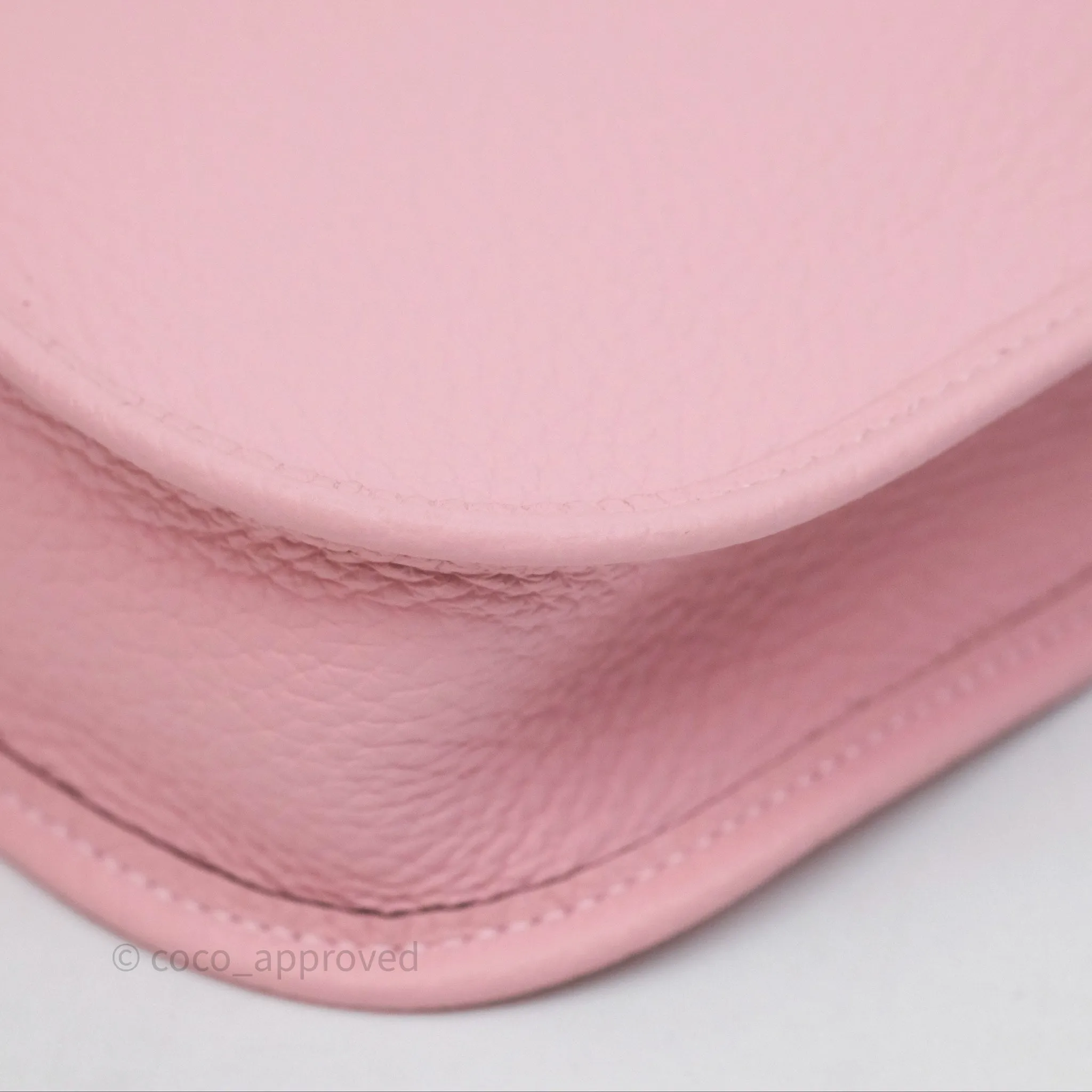 Herms Mini Evelyne 16 Sakura/Rose Clemence Palladium Hardware