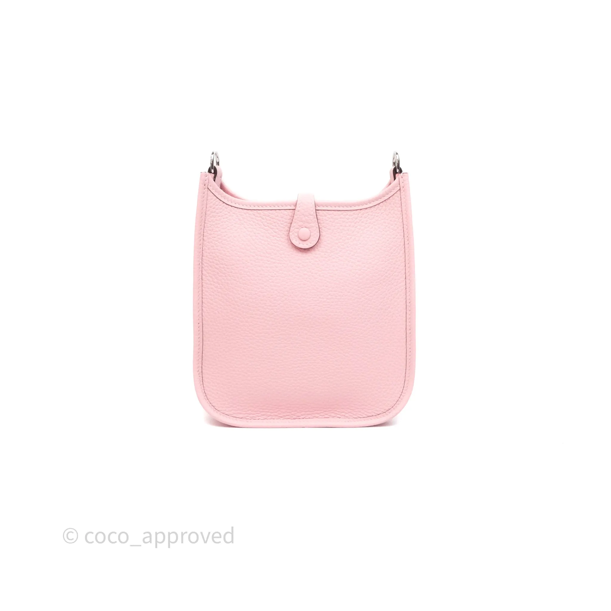 Herms Mini Evelyne 16 Sakura/Rose Clemence Palladium Hardware