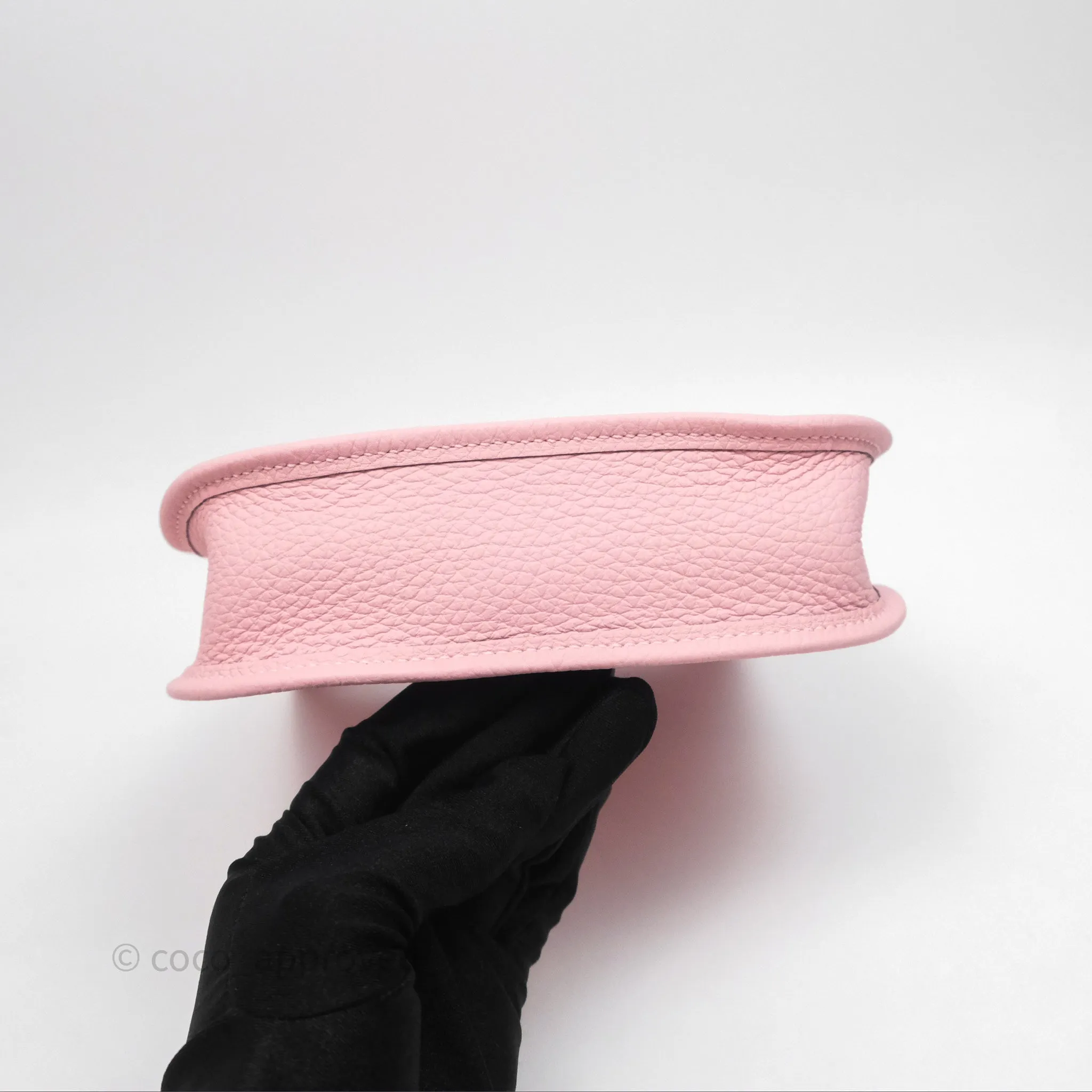 Herms Mini Evelyne 16 Sakura/Rose Clemence Palladium Hardware