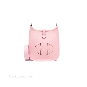 Herms Mini Evelyne 16 Sakura/Rose Clemence Palladium Hardware