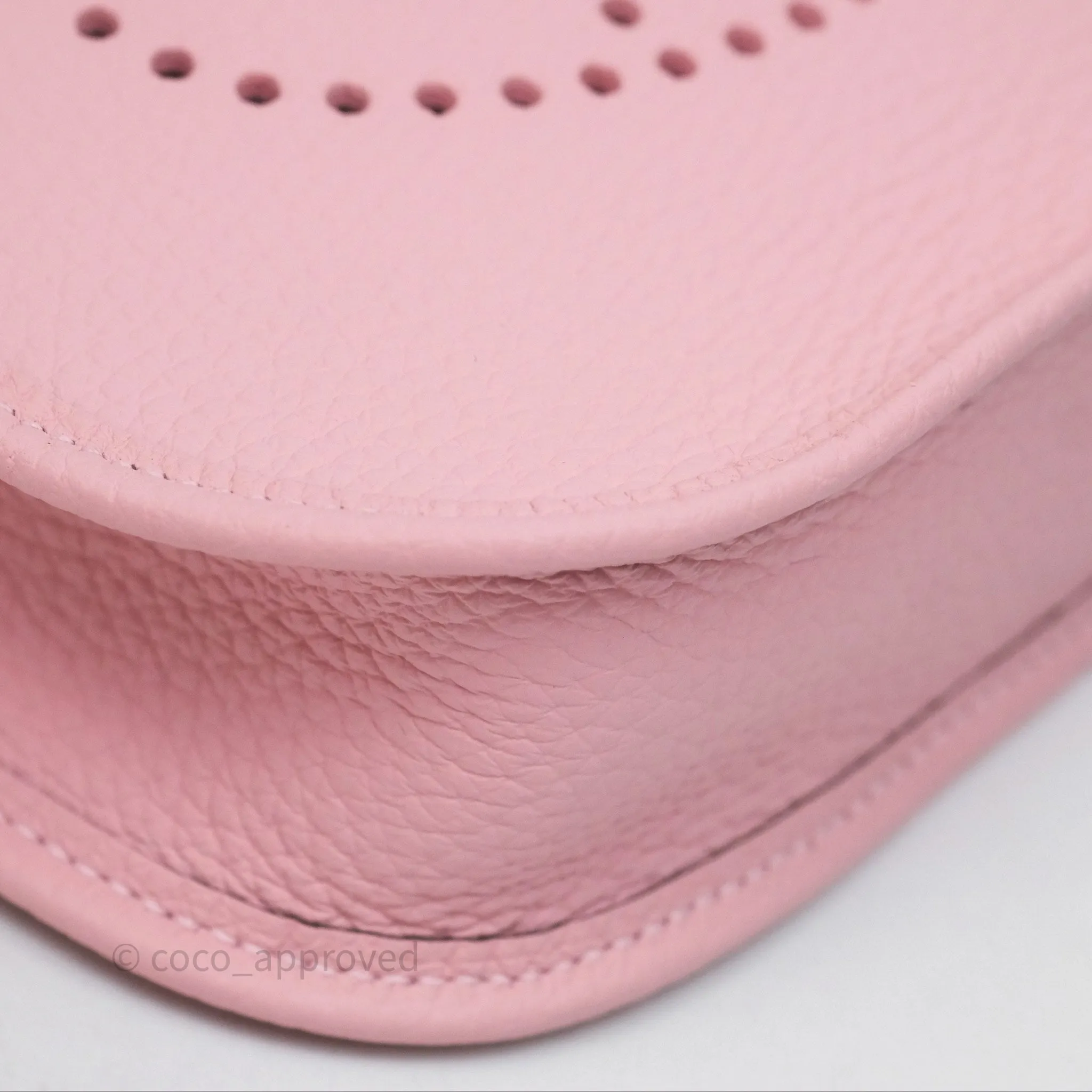 Herms Mini Evelyne 16 Sakura/Rose Clemence Palladium Hardware