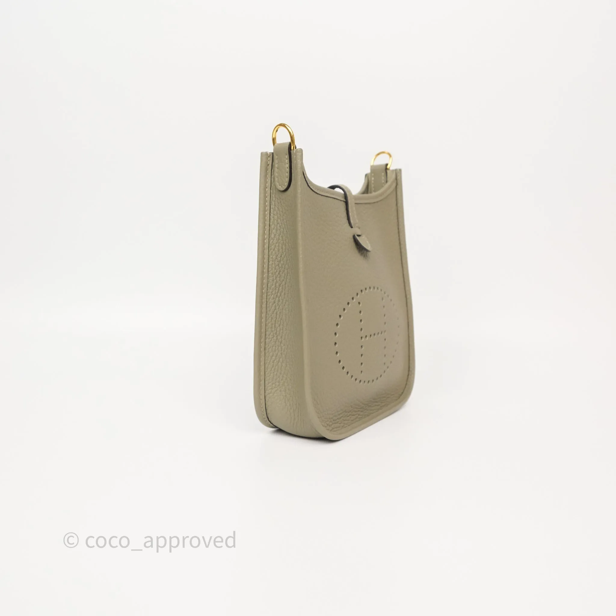 Herms Mini Evelyne 16 Sauge Q1 Clemence Gold Hardware