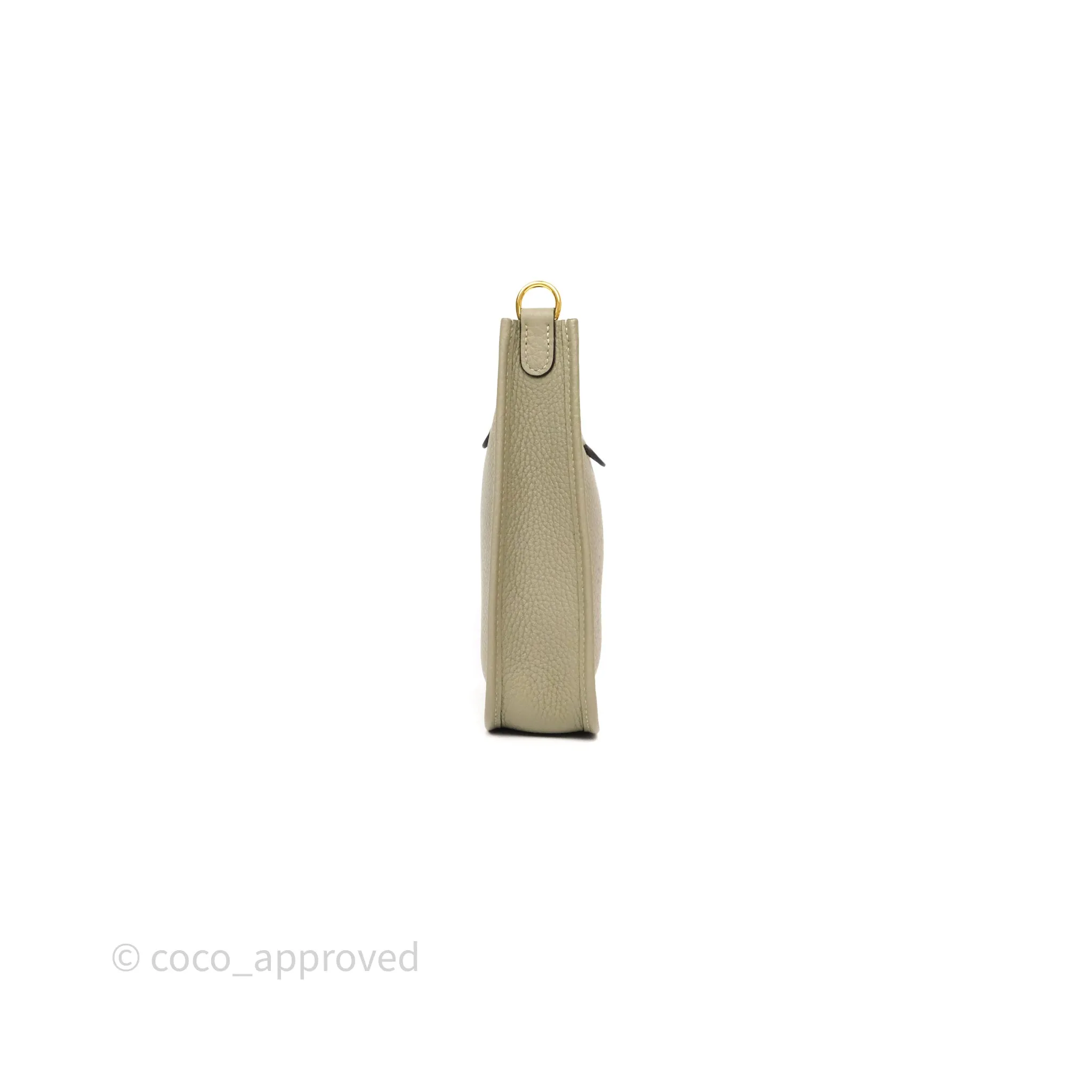 Herms Mini Evelyne 16 Sauge Q1 Clemence Gold Hardware