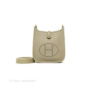 Herms Mini Evelyne 16 Sauge Q1 Clemence Gold Hardware
