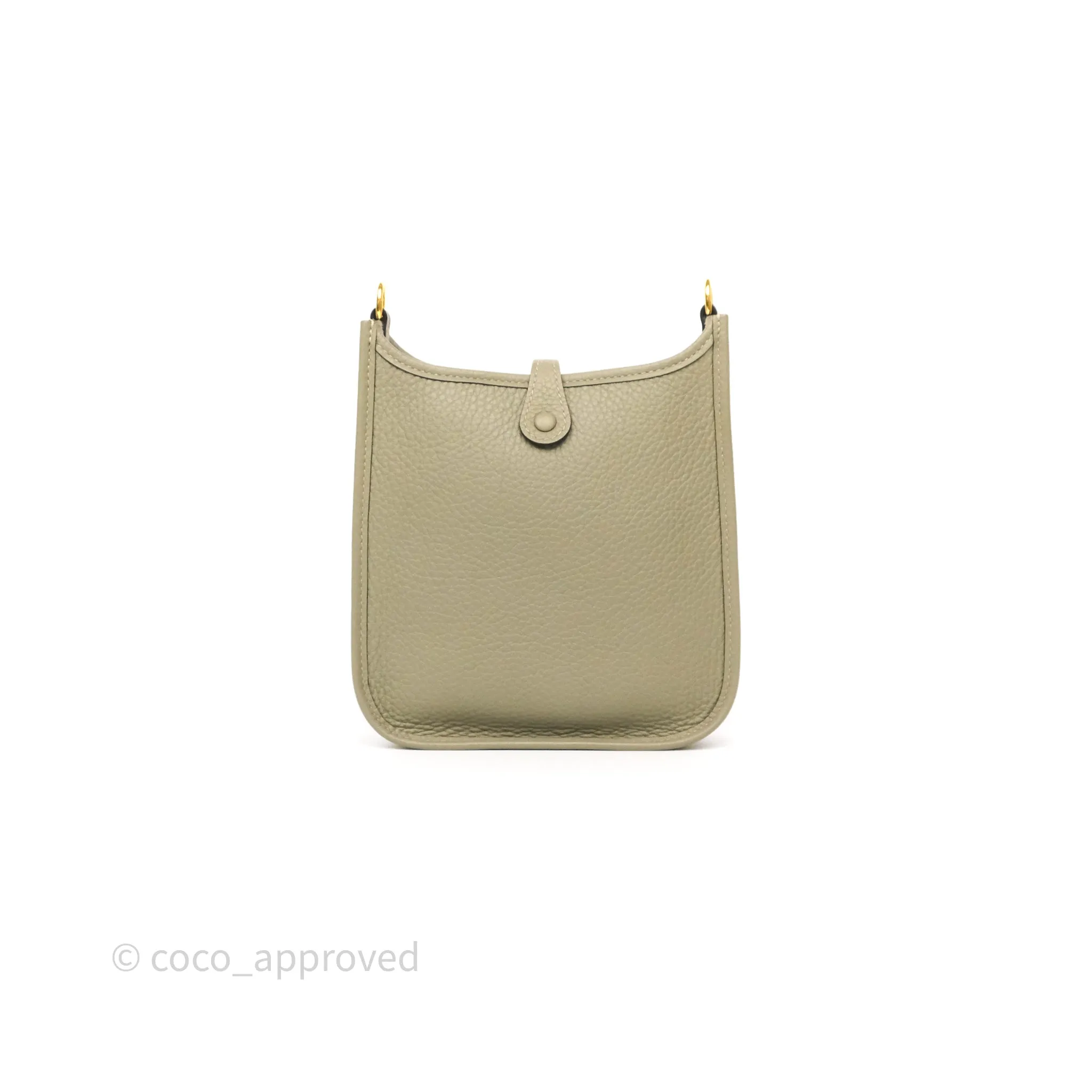 Herms Mini Evelyne 16 Sauge Q1 Clemence Gold Hardware