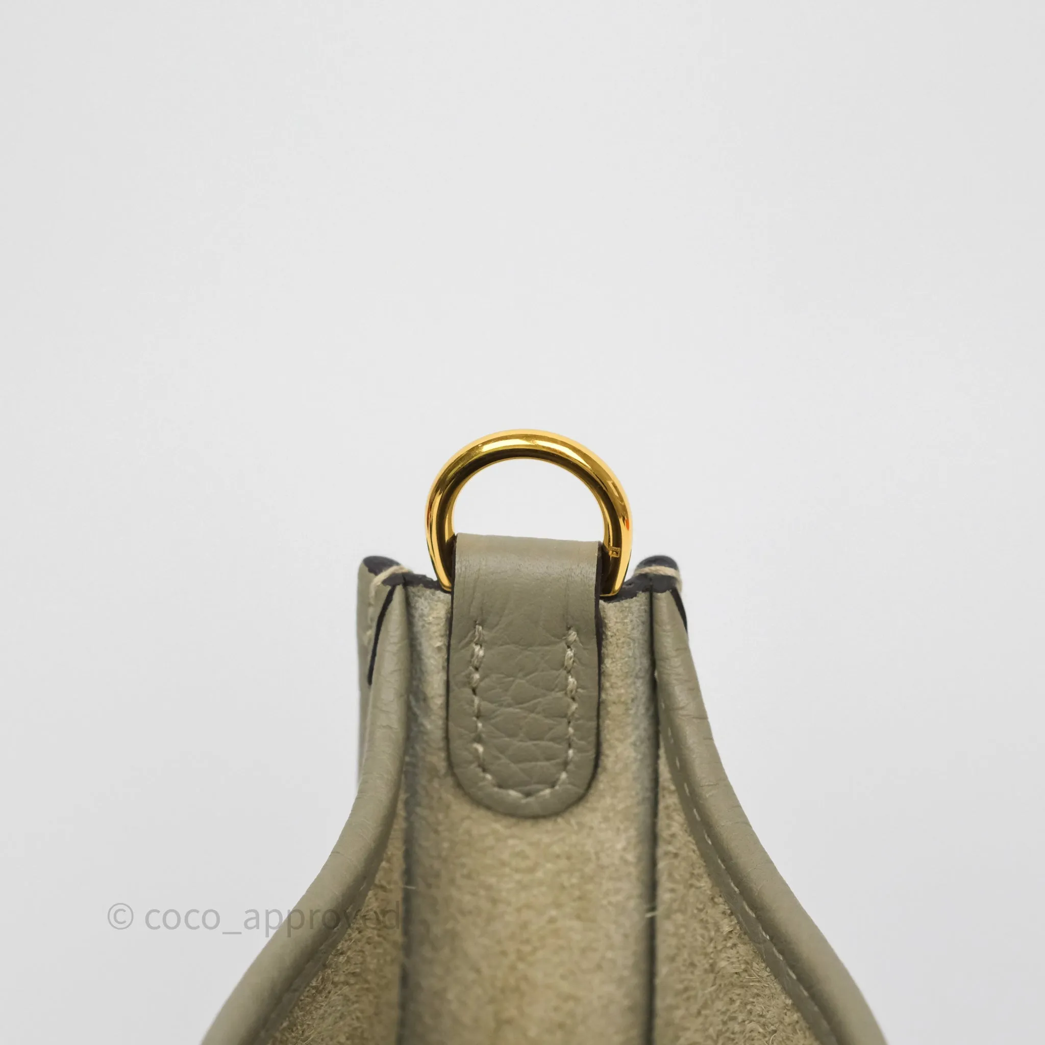 Herms Mini Evelyne 16 Sauge Q1 Clemence Gold Hardware