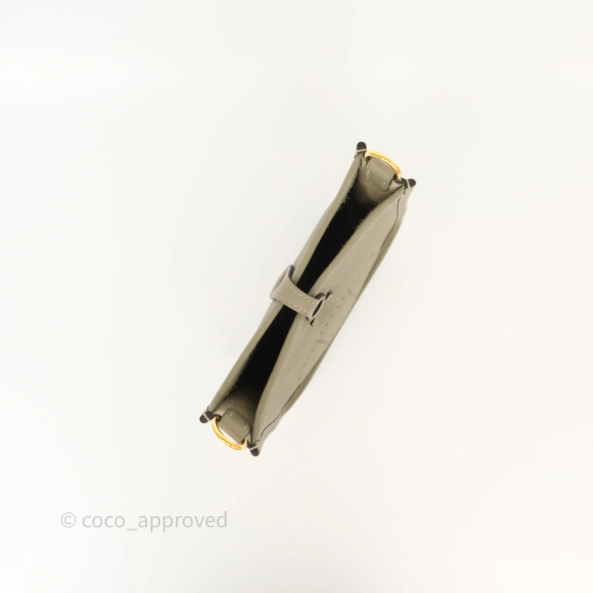 Herms Mini Evelyne 16 Sauge Q1 Clemence Gold Hardware