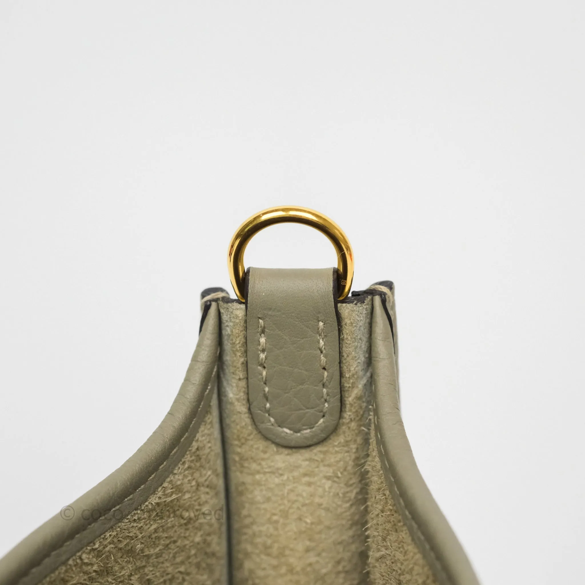 Herms Mini Evelyne 16 Sauge Q1 Clemence Gold Hardware