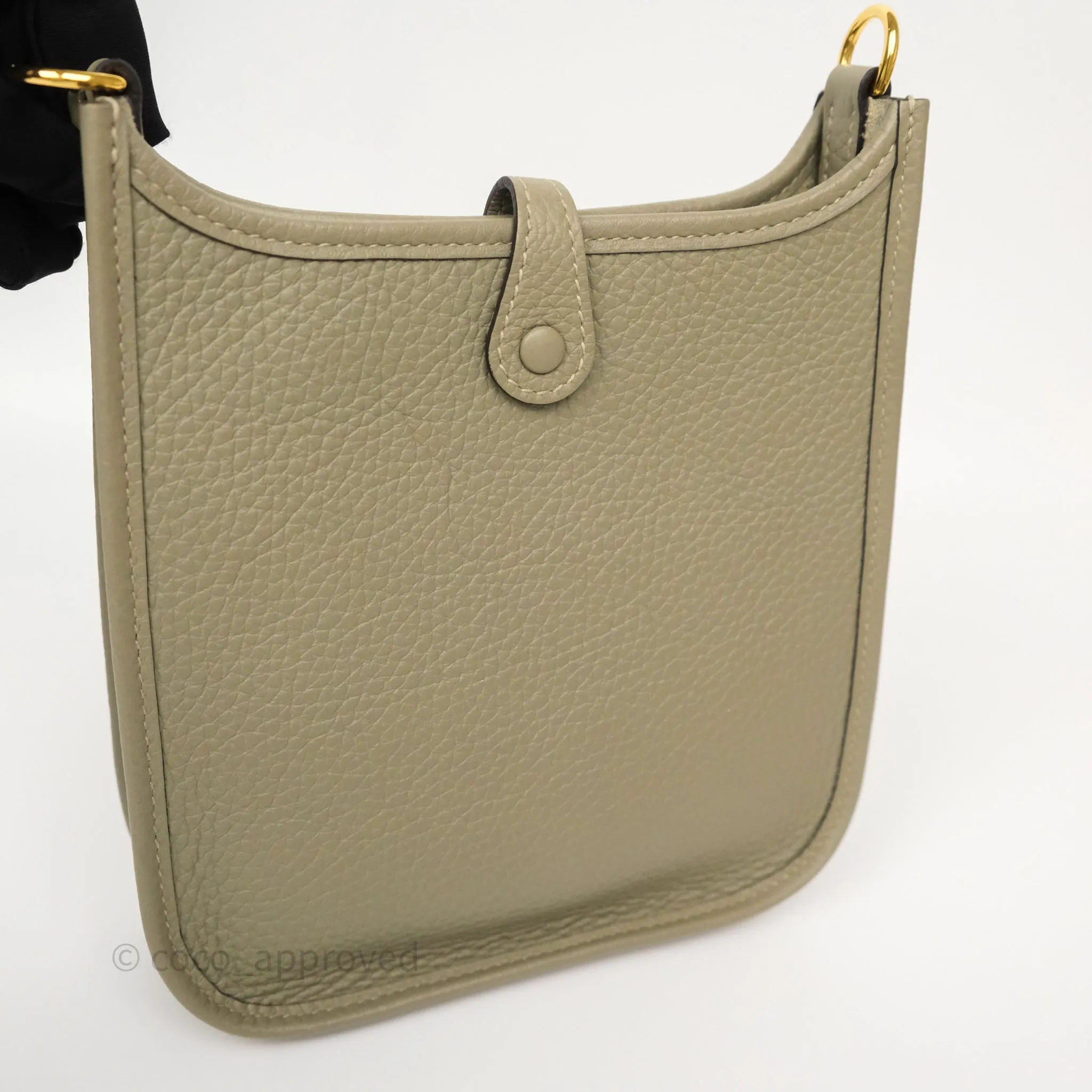 Herms Mini Evelyne 16 Sauge Q1 Clemence Gold Hardware