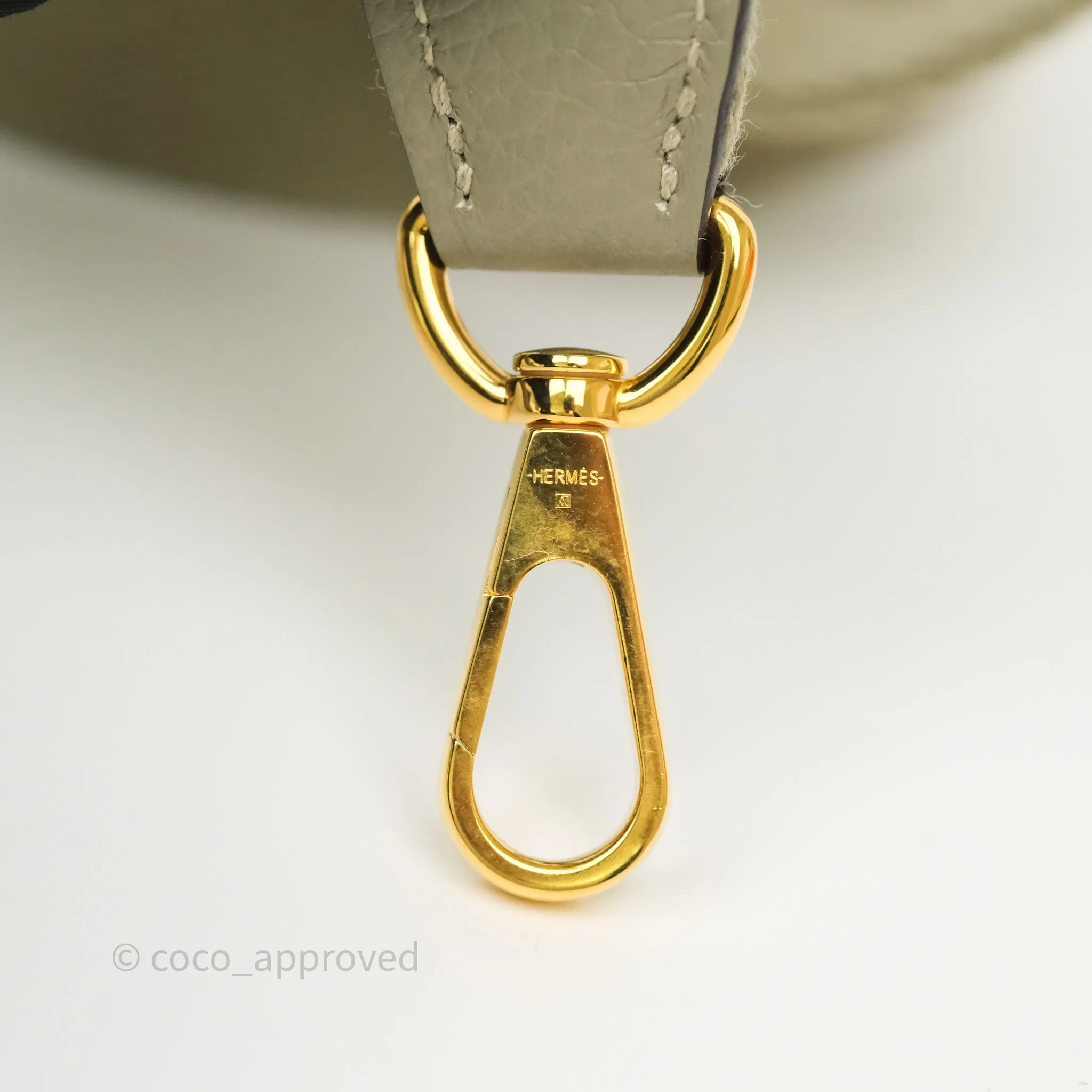 Herms Mini Evelyne 16 Sauge Q1 Clemence Gold Hardware