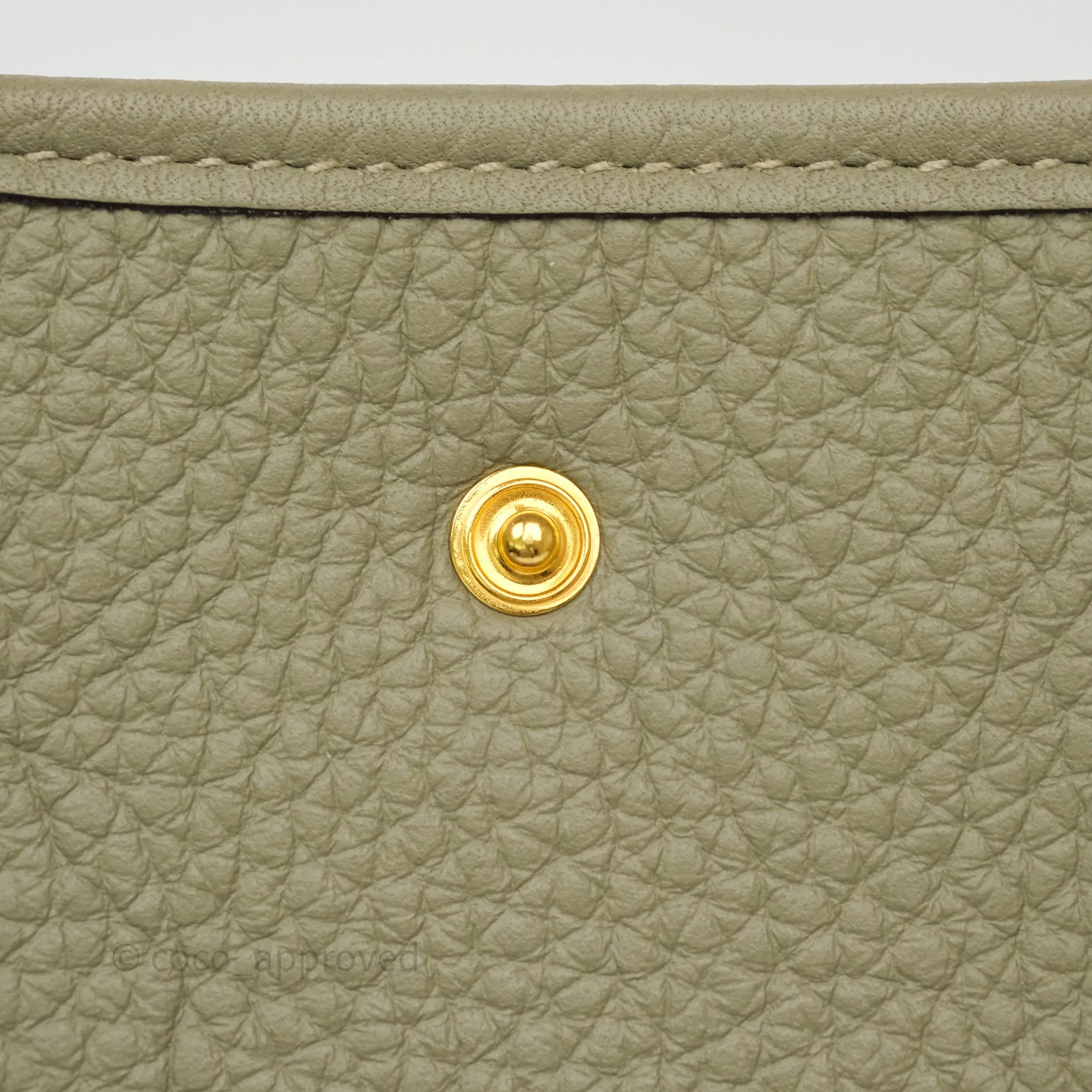 Herms Mini Evelyne 16 Sauge Q1 Clemence Gold Hardware