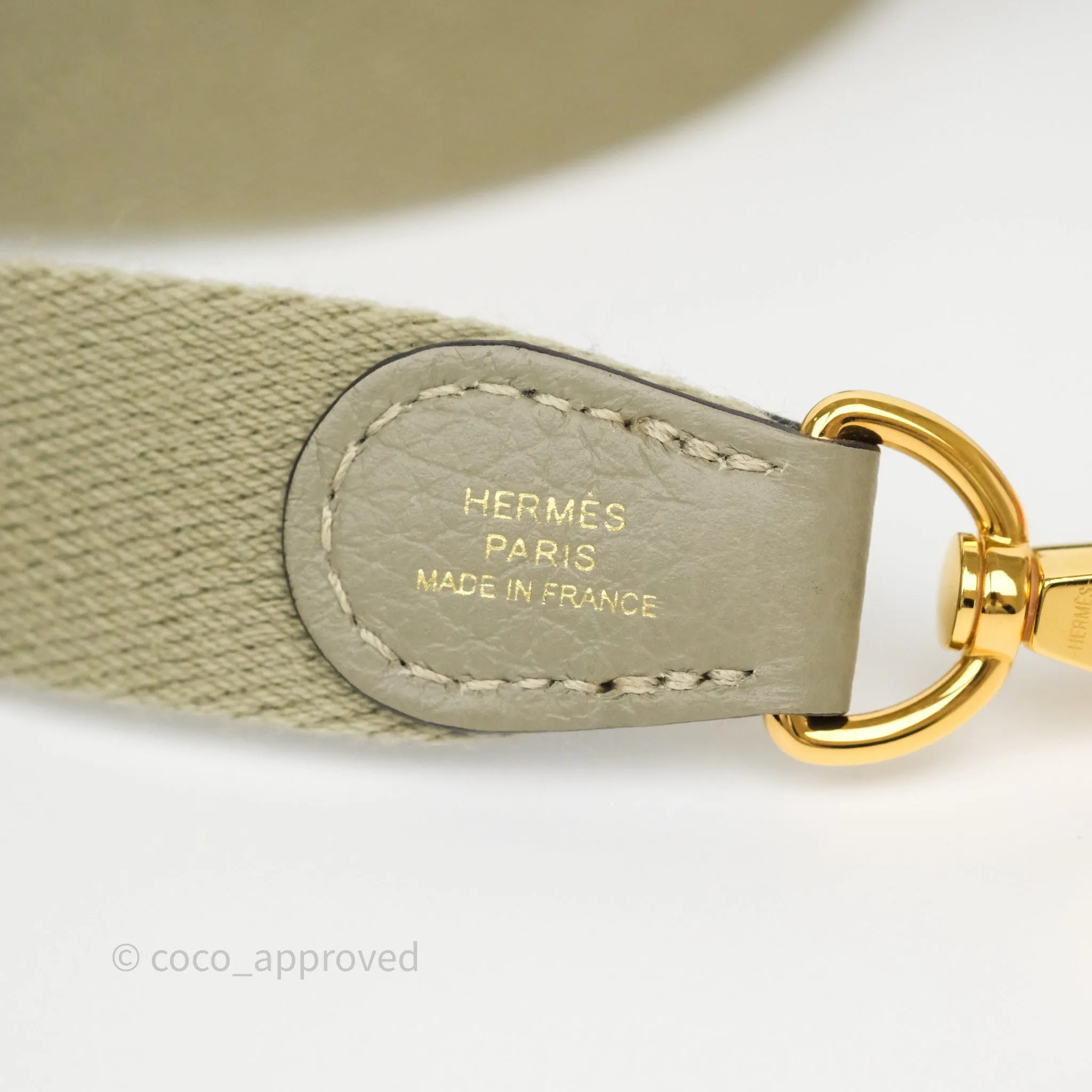 Herms Mini Evelyne 16 Sauge Q1 Clemence Gold Hardware