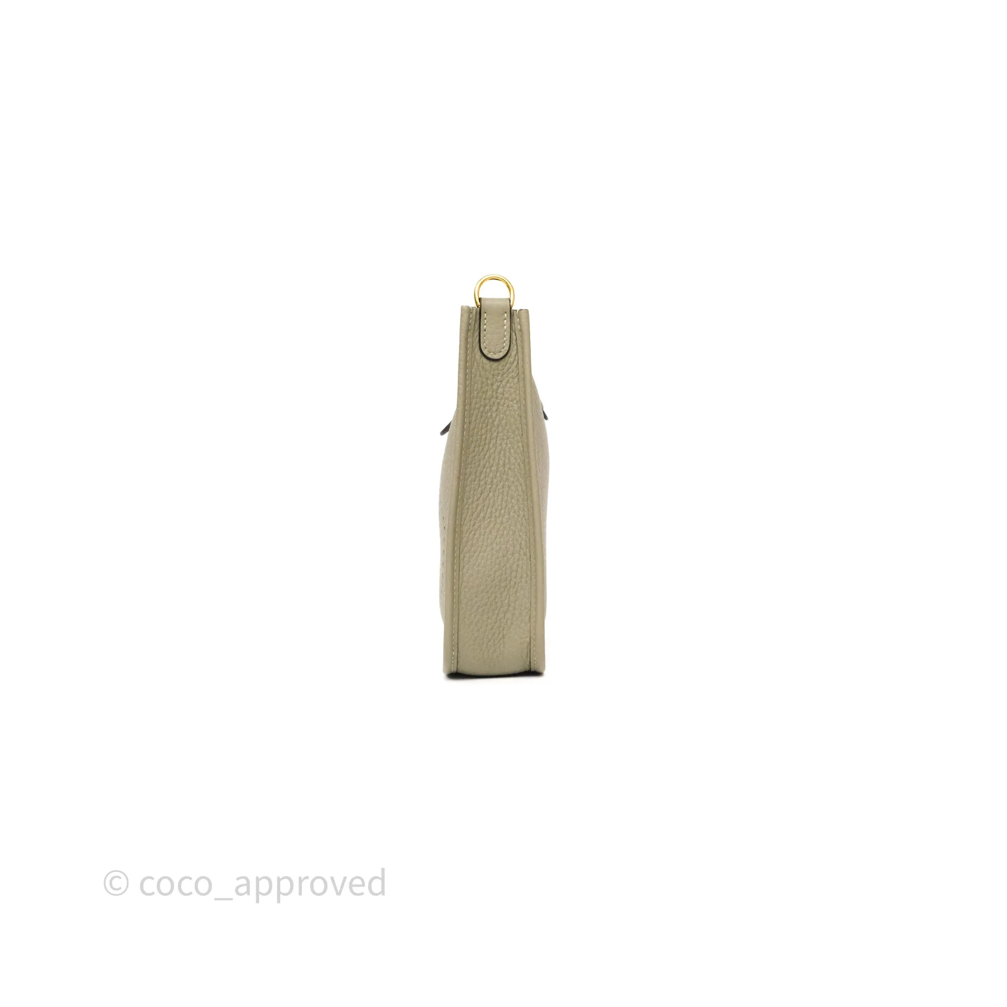 Herms Mini Evelyne 16 Sauge Q1 Clemence Gold Hardware