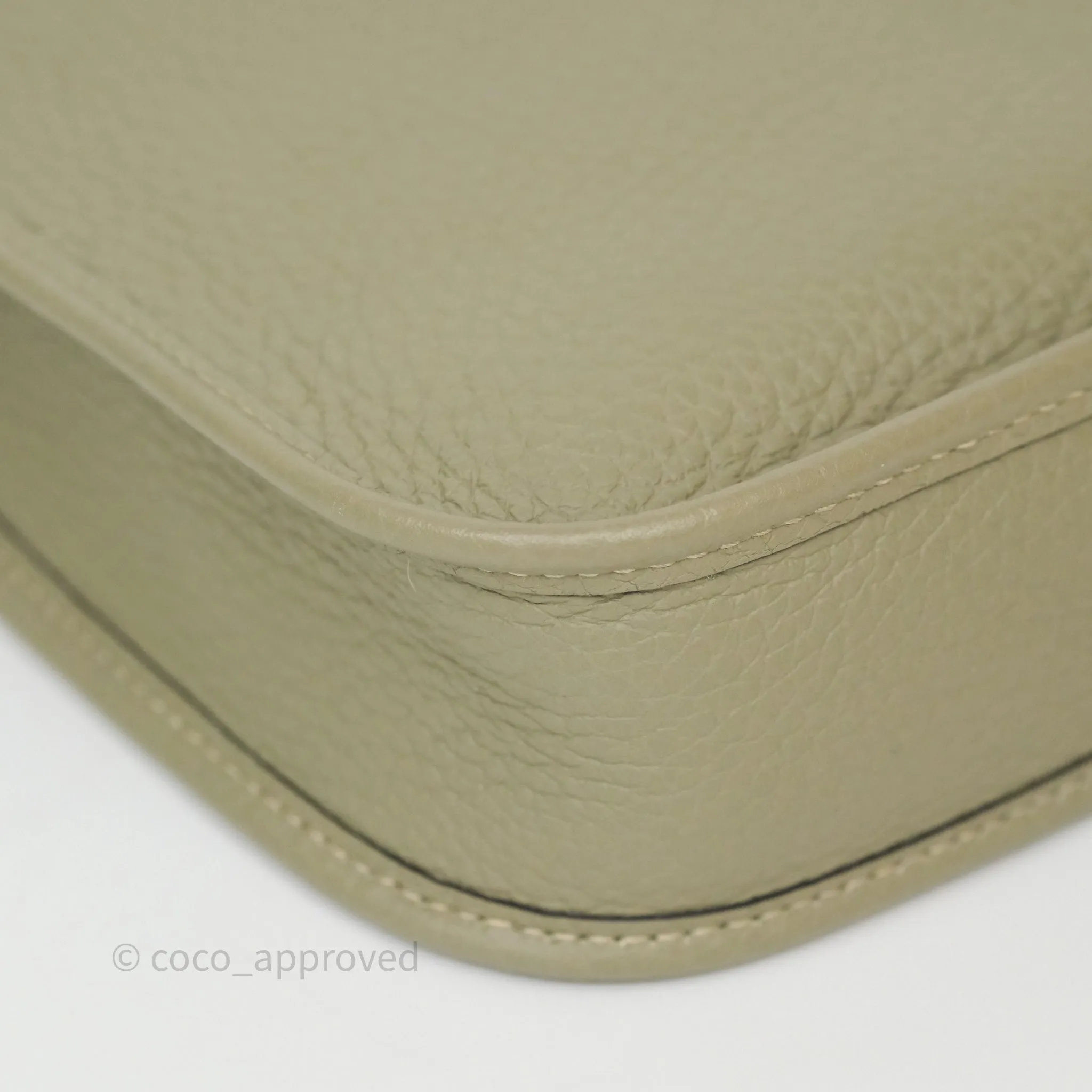 Herms Mini Evelyne 16 Sauge Q1 Clemence Gold Hardware