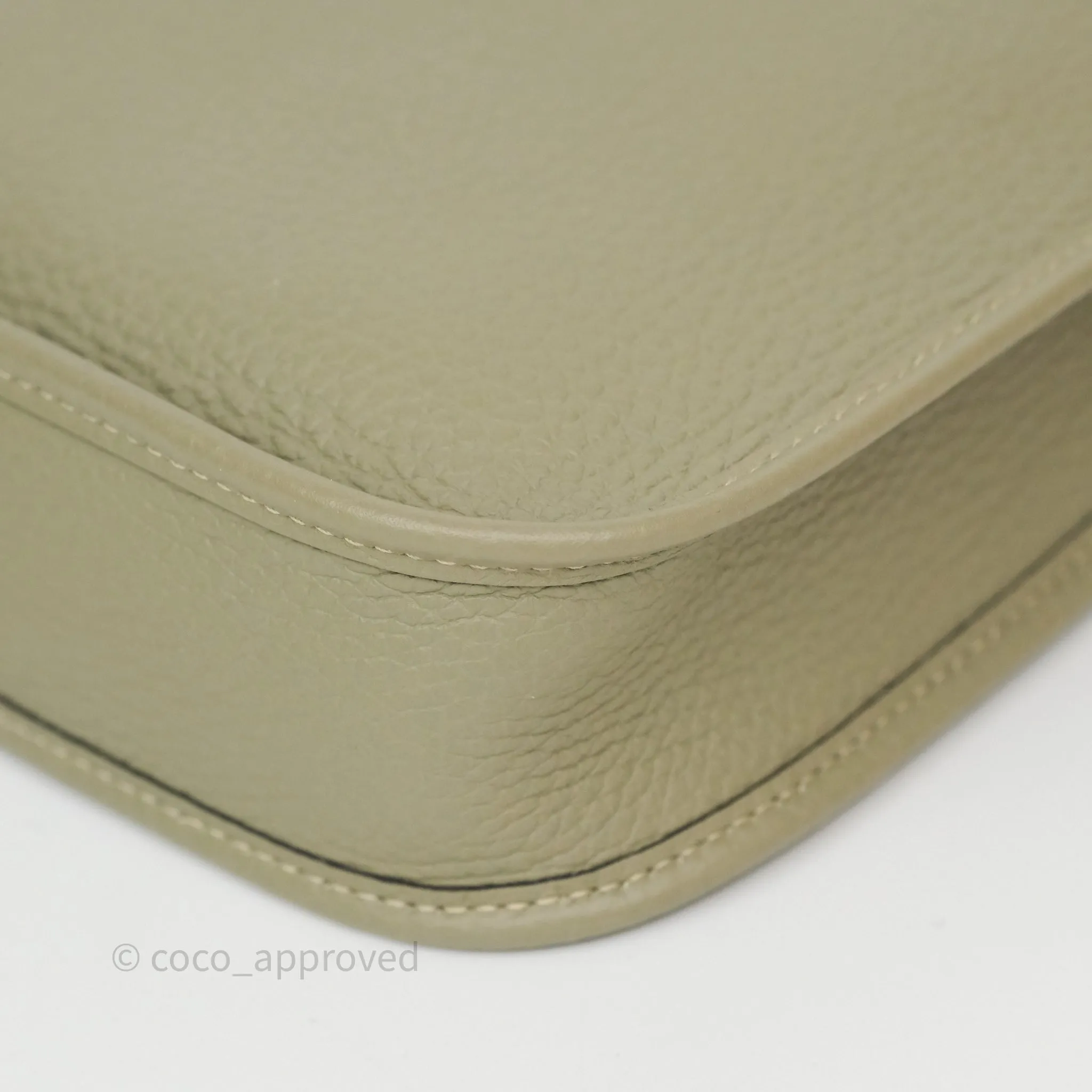 Herms Mini Evelyne 16 Sauge Q1 Clemence Gold Hardware