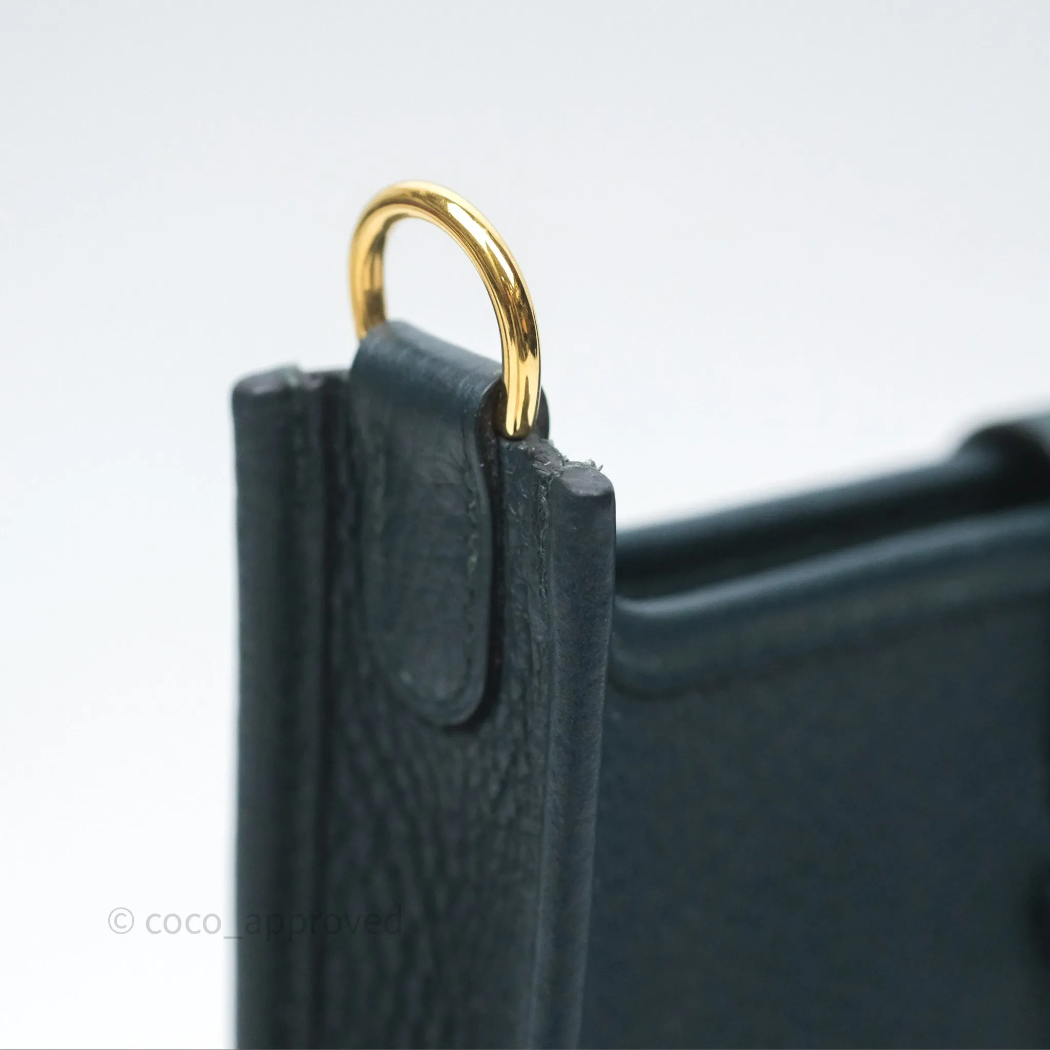 Herms Mini Evelyne 16 Vert Cypres 6O Clemence Gold Hardware