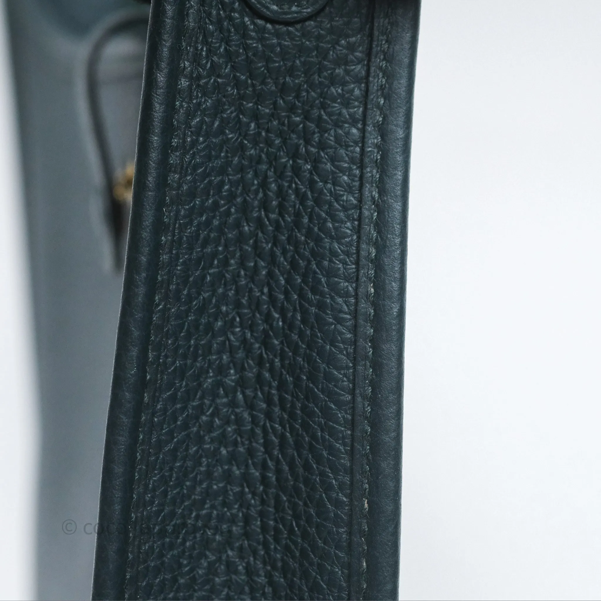 Herms Mini Evelyne 16 Vert Cypres 6O Clemence Gold Hardware