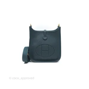 Herms Mini Evelyne 16 Vert Cypres 6O Clemence Gold Hardware