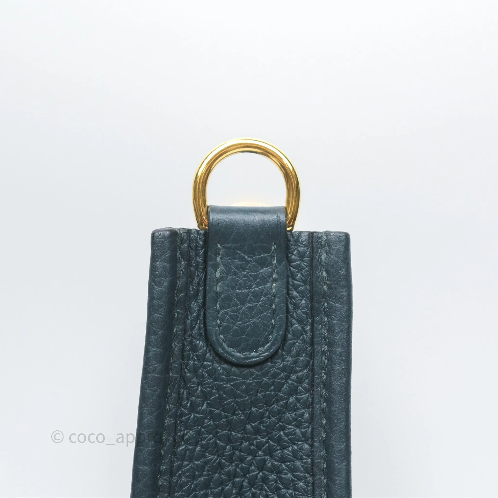 Herms Mini Evelyne 16 Vert Cypres 6O Clemence Gold Hardware