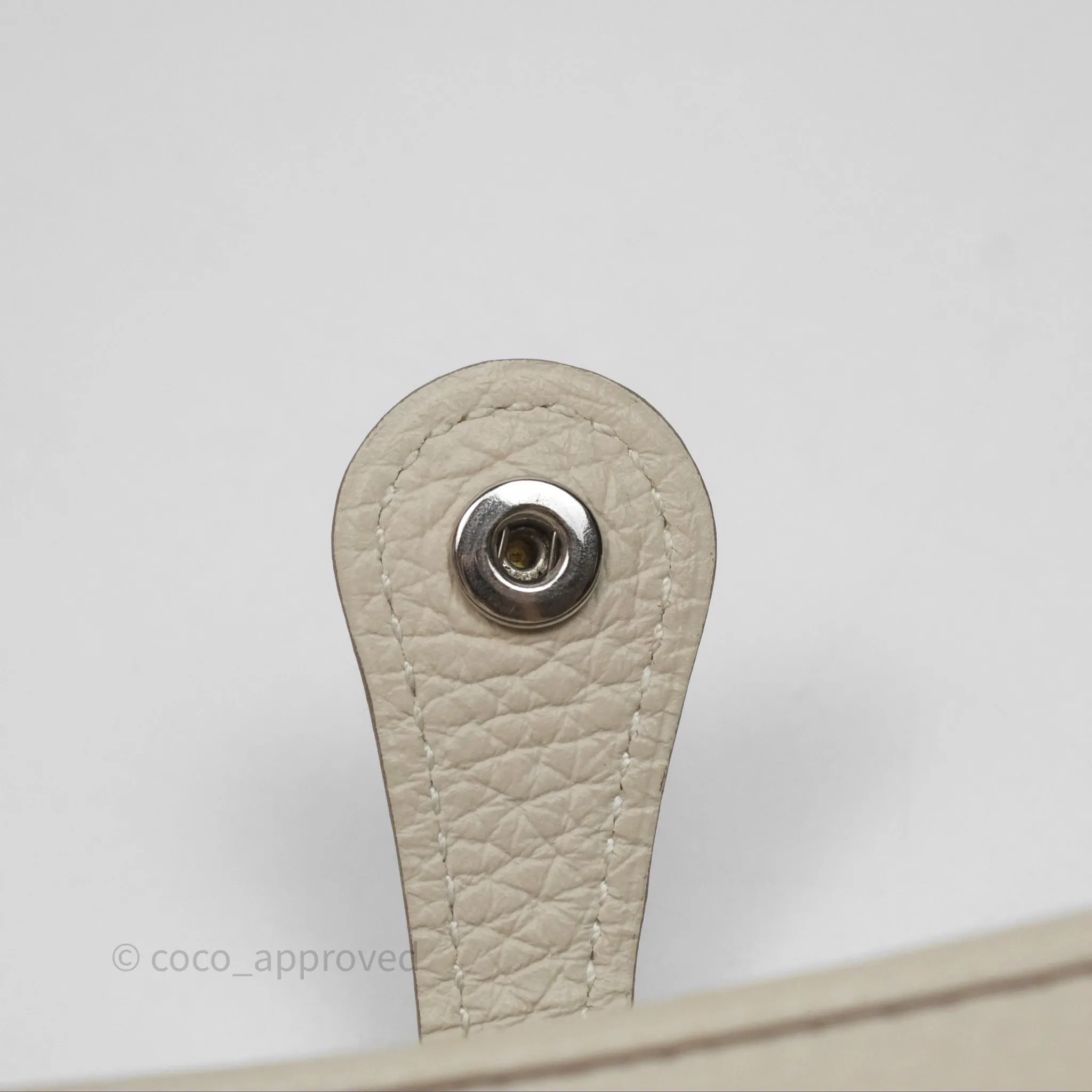 Herms Mini Evelyne Craie 10 Clemence Palladium Hardware