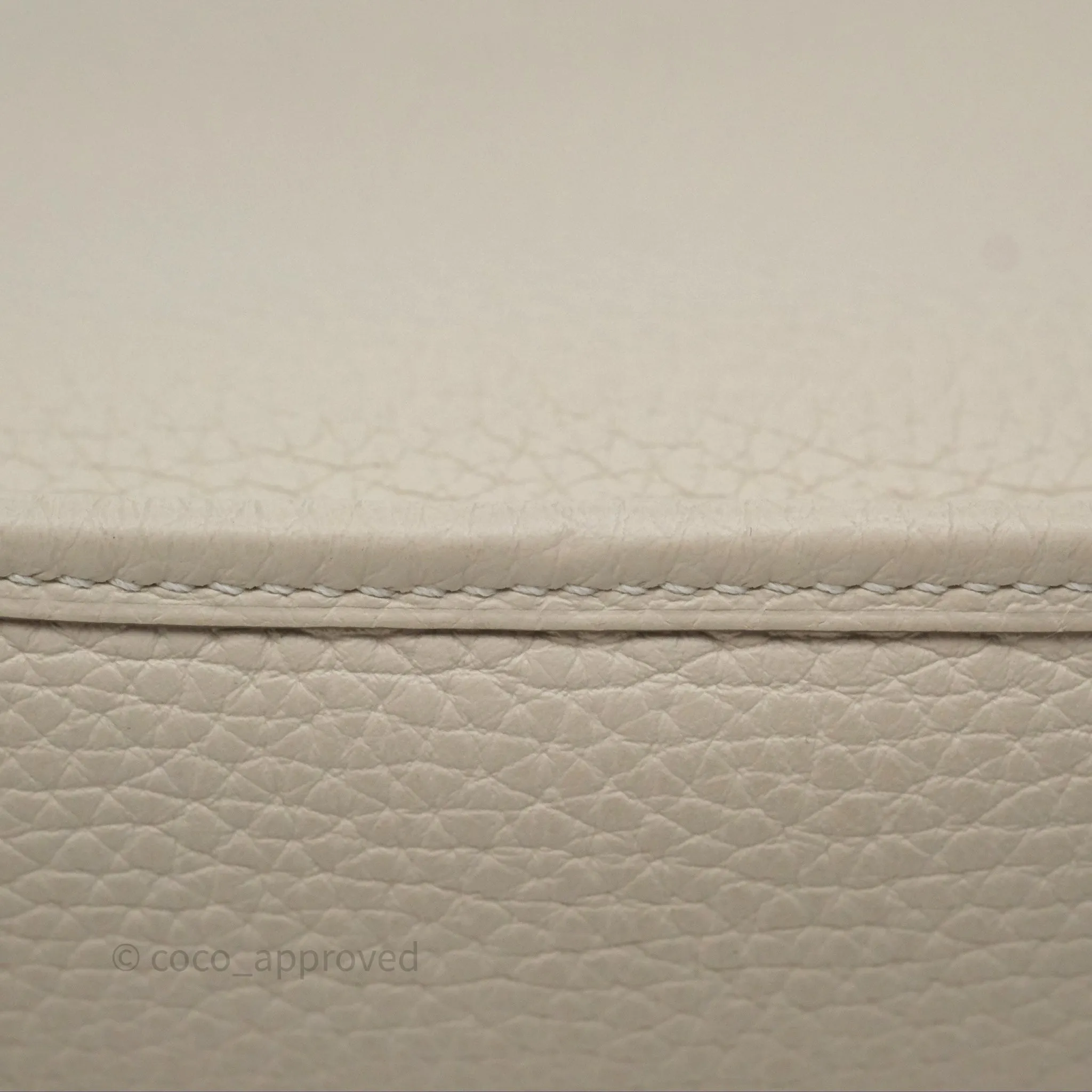 Herms Mini Evelyne Craie 10 Clemence Palladium Hardware